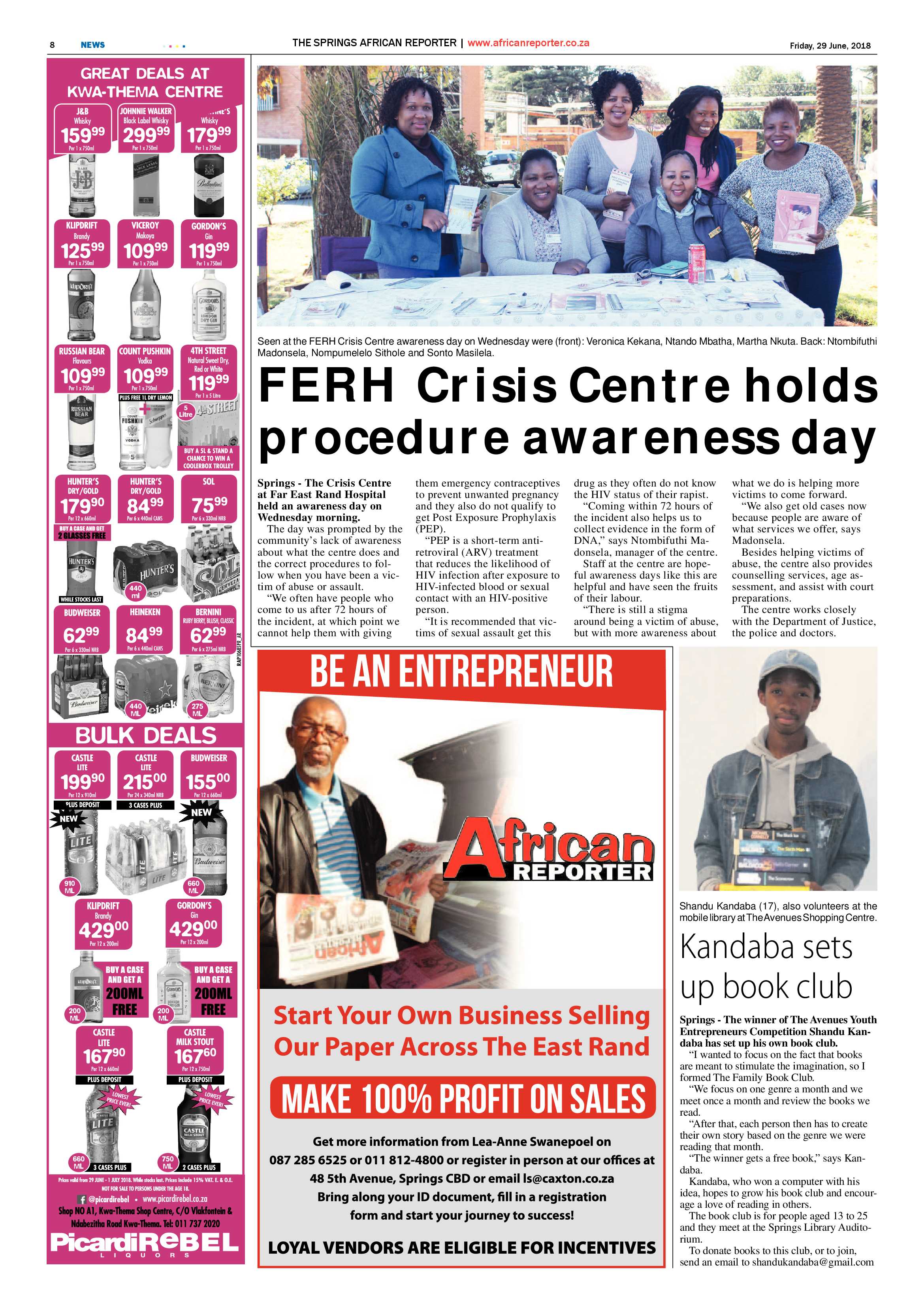 African Reporter 29 June 2018 page 8
