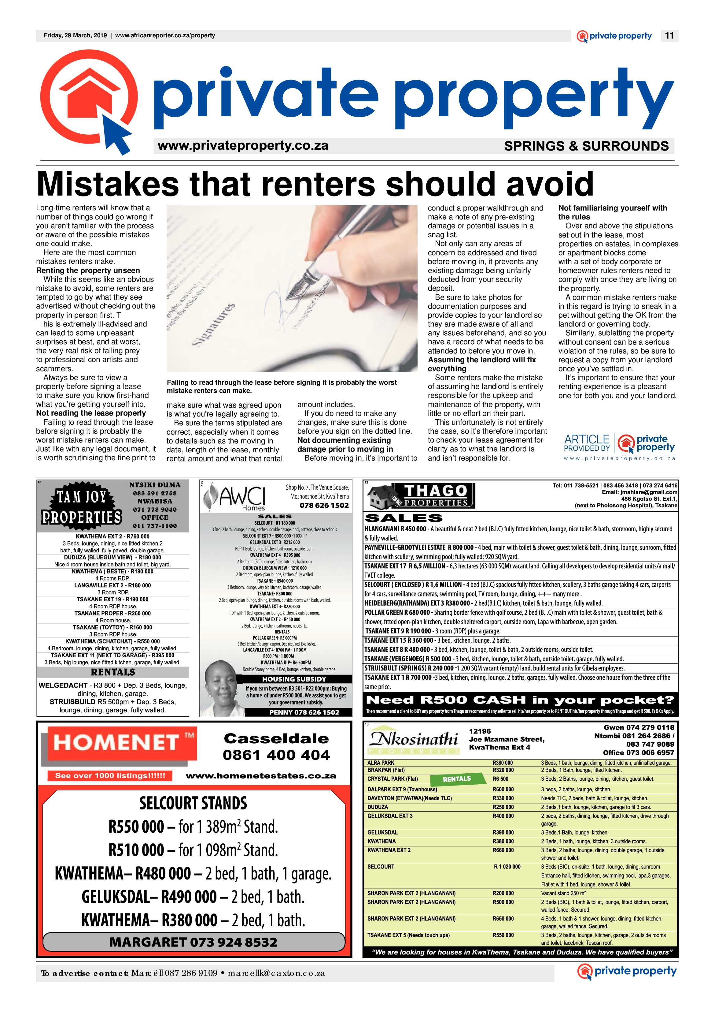 African Reporter 29 March 2019 page 11
