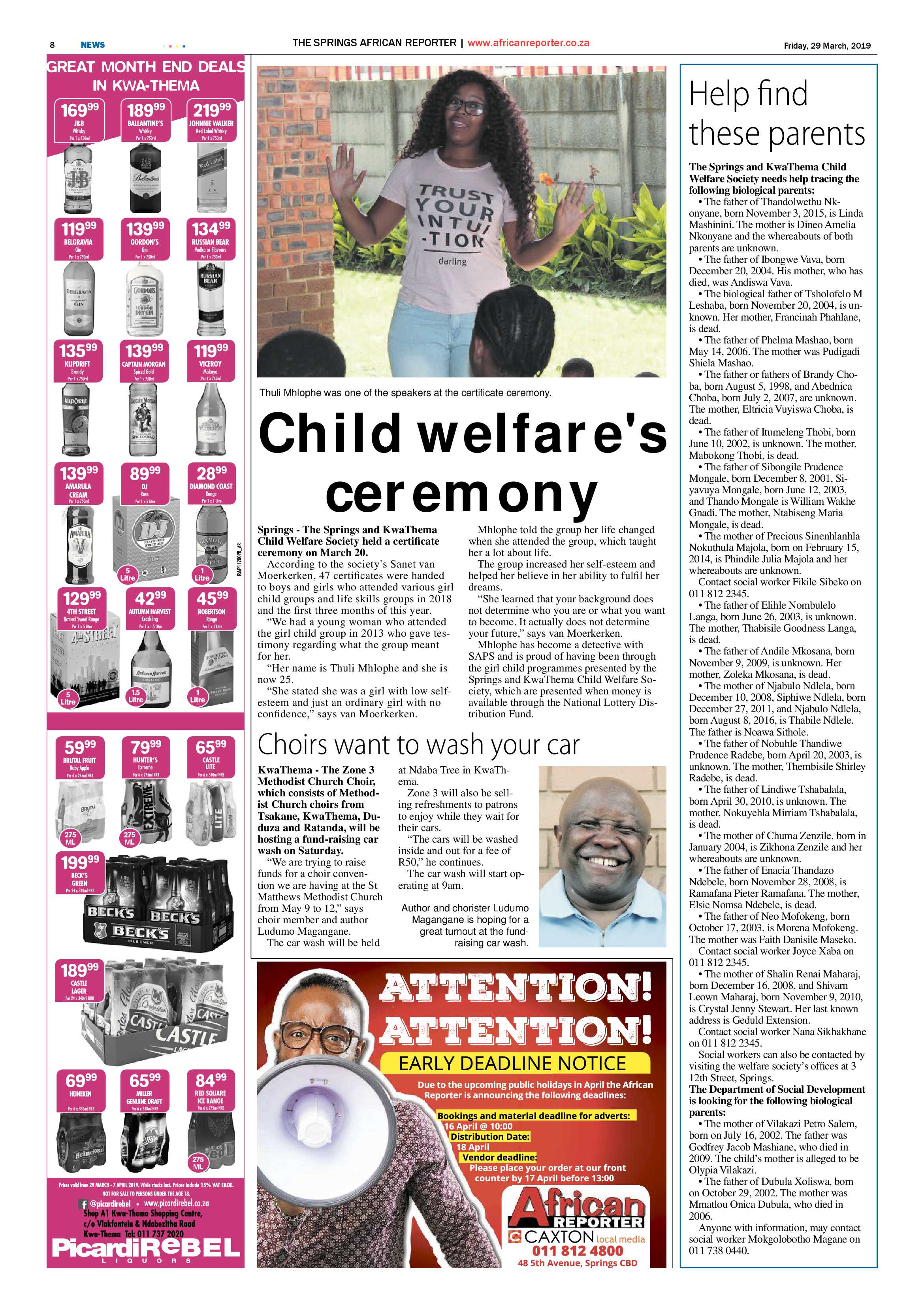African Reporter 29 March 2019 page 8