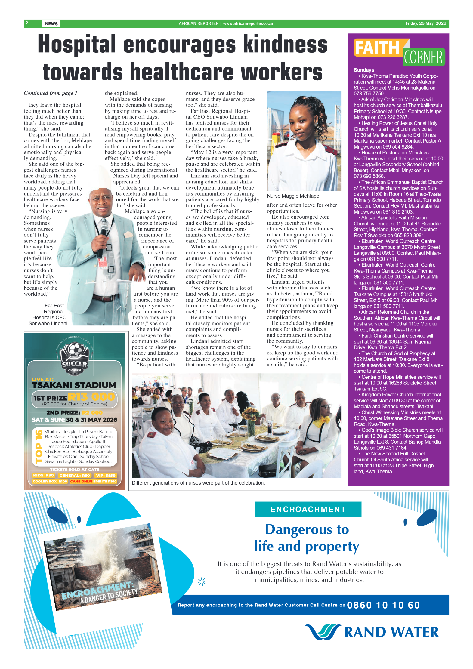 African Reporter 29 May 2026 page 2