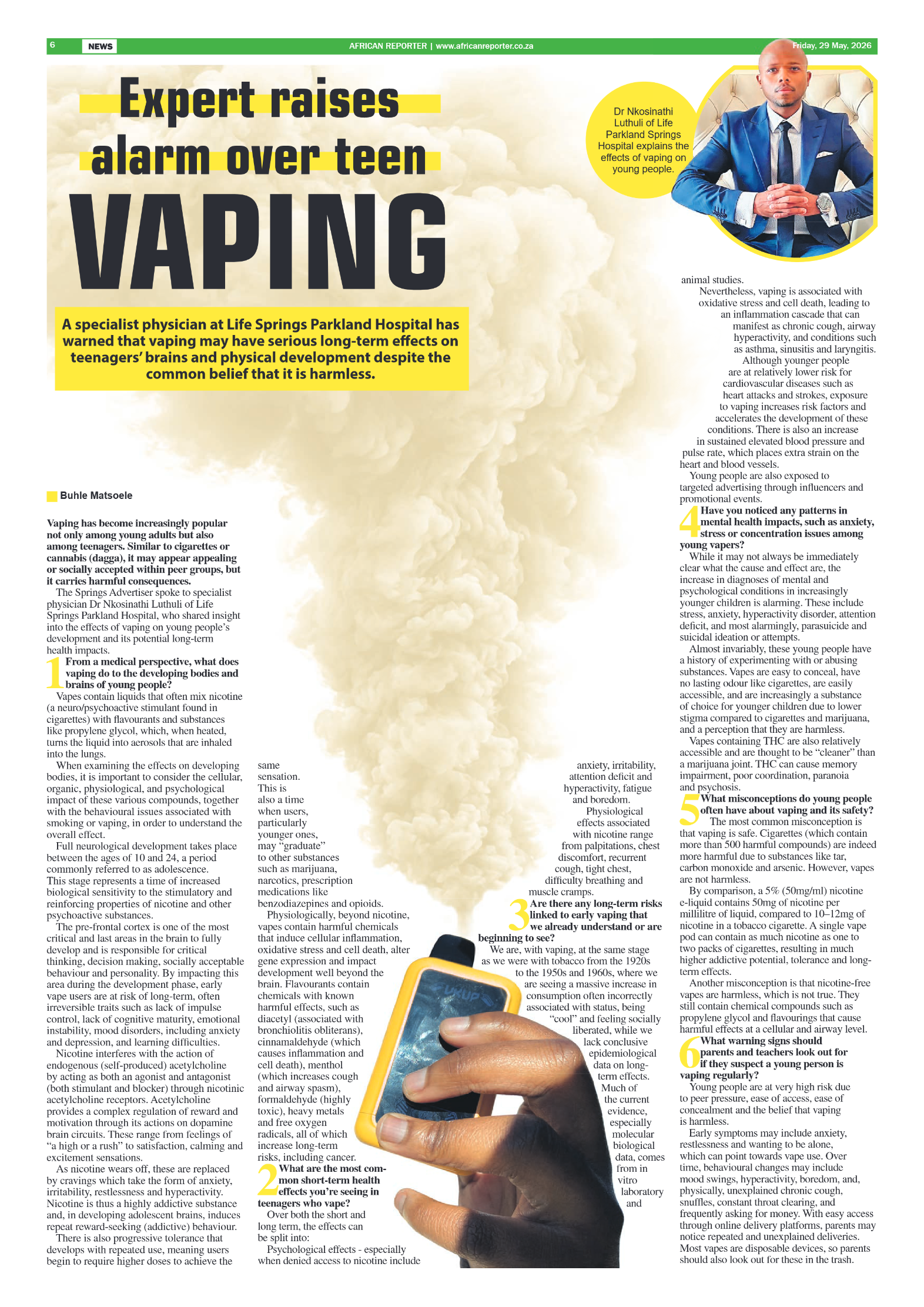 African Reporter 29 May 2026 page 6