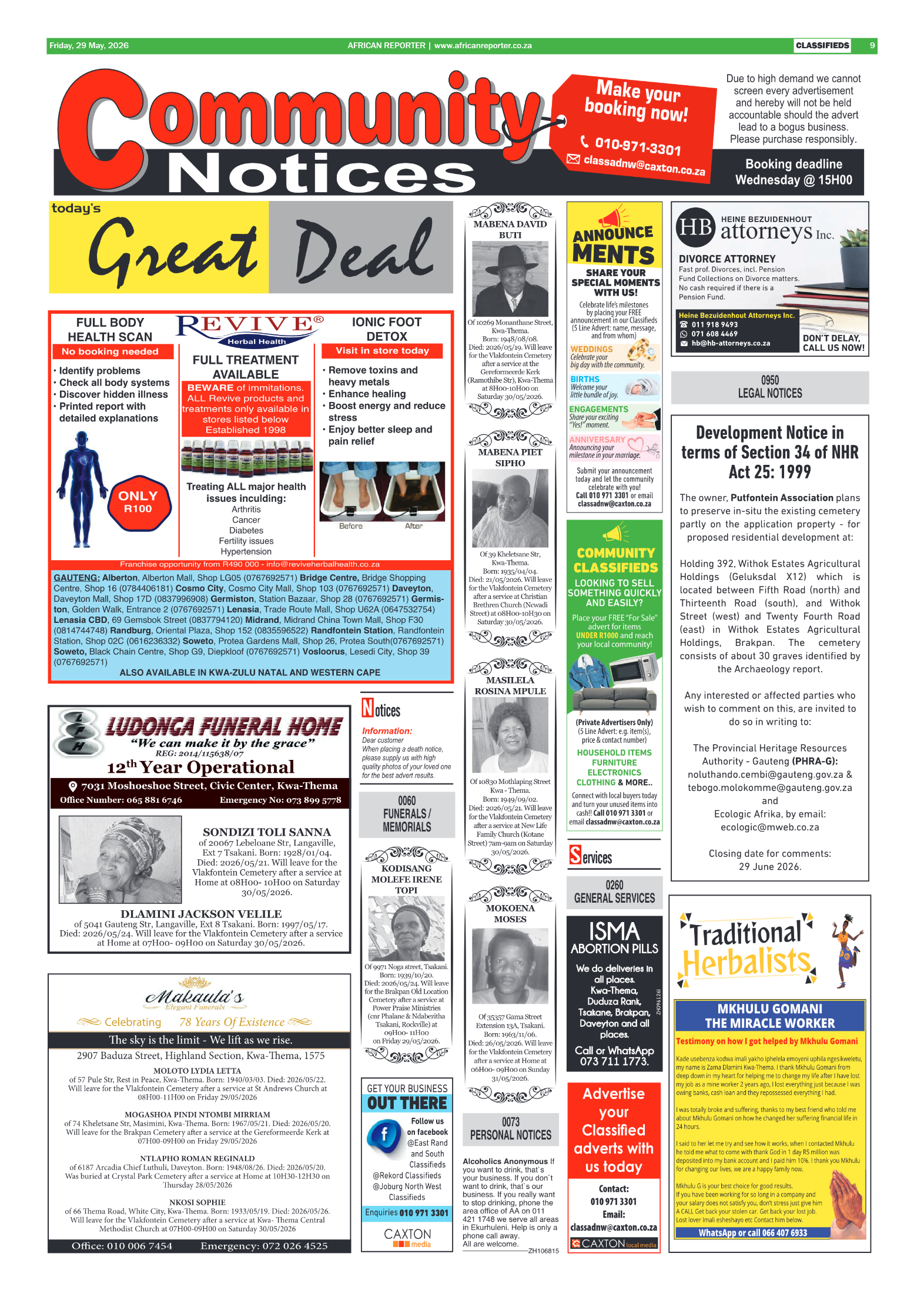 African Reporter 29 May 2026 page 9