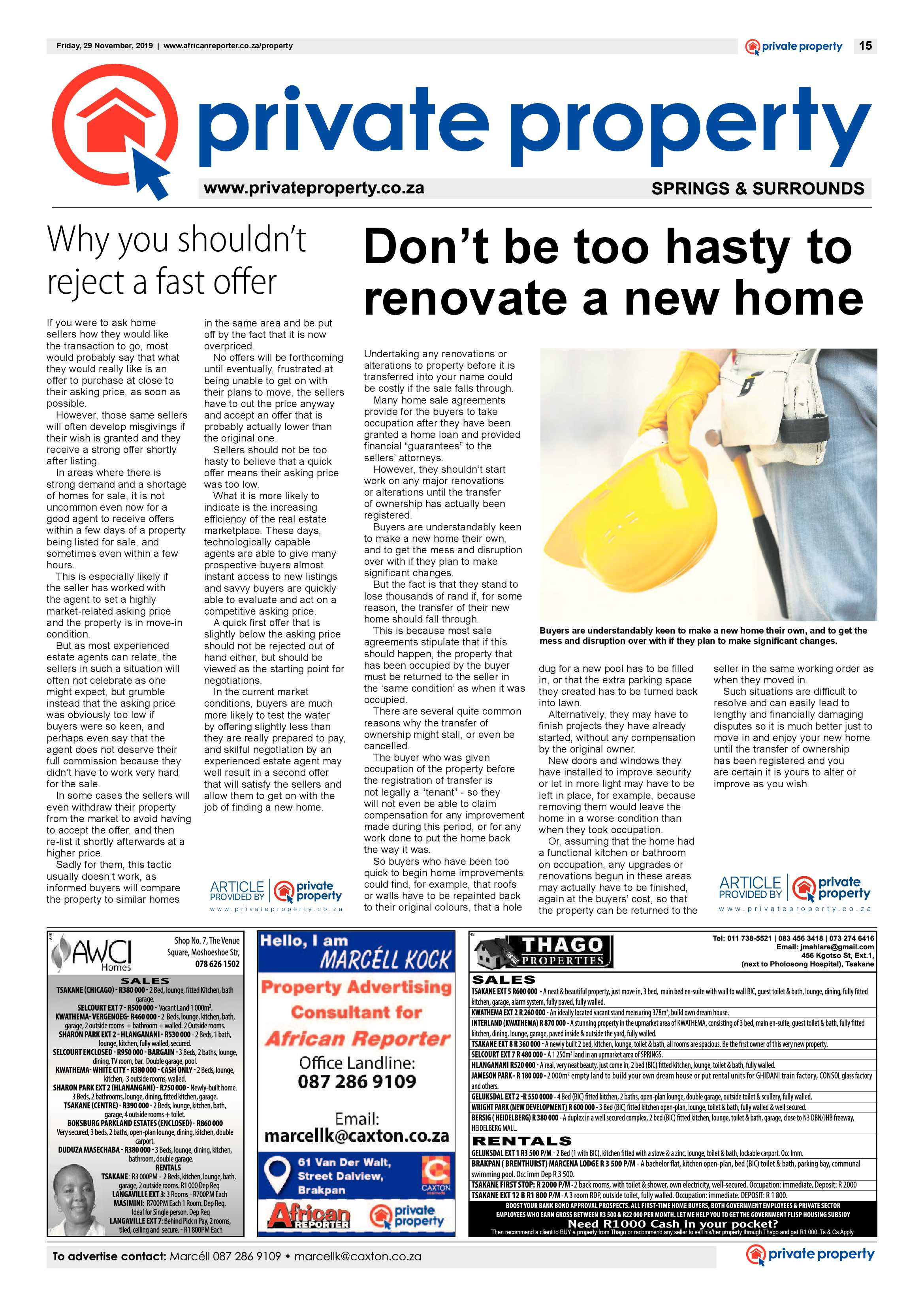 African Reporter 29 November 2019 page 15