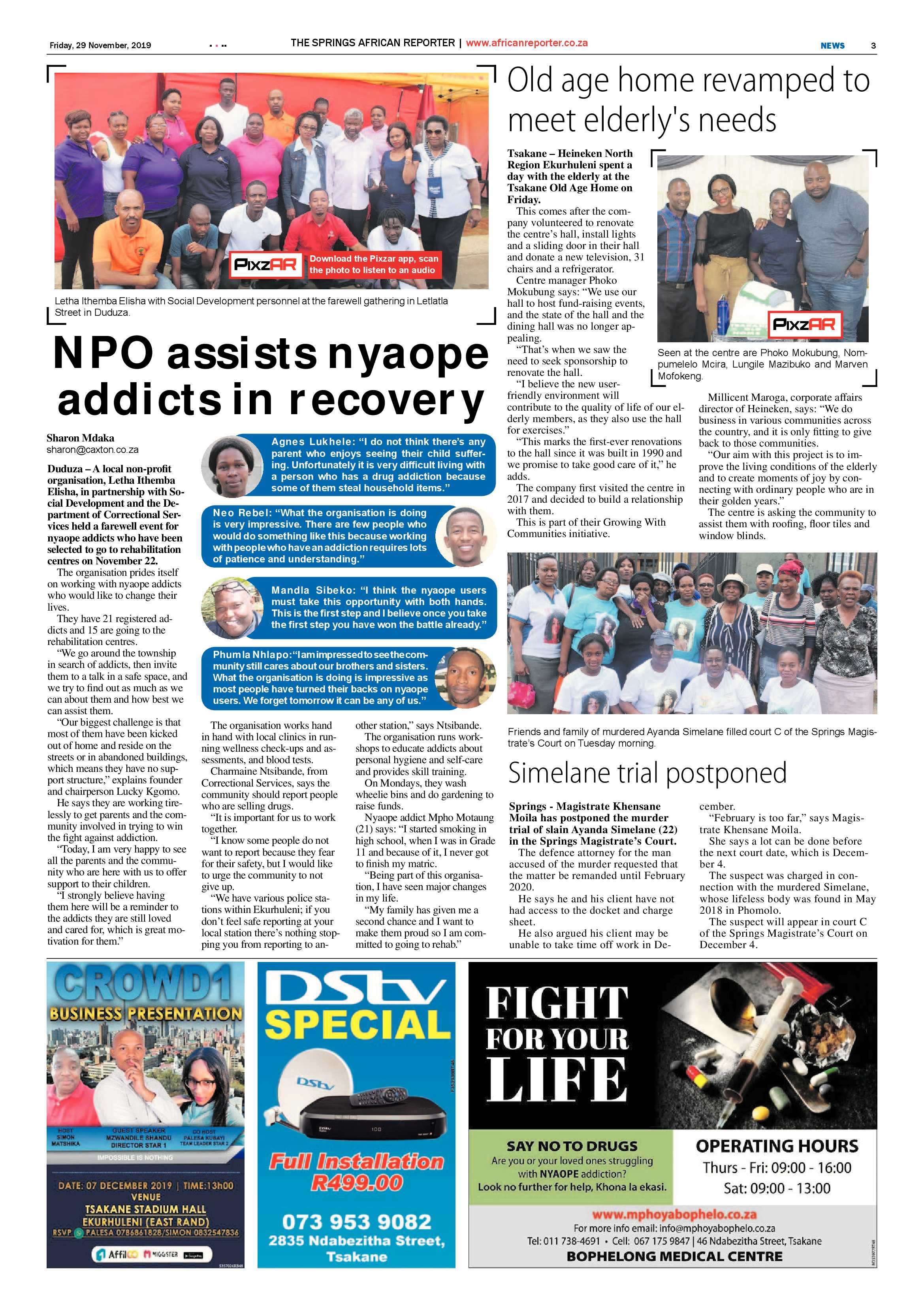 African Reporter 29 November 2019 page 3