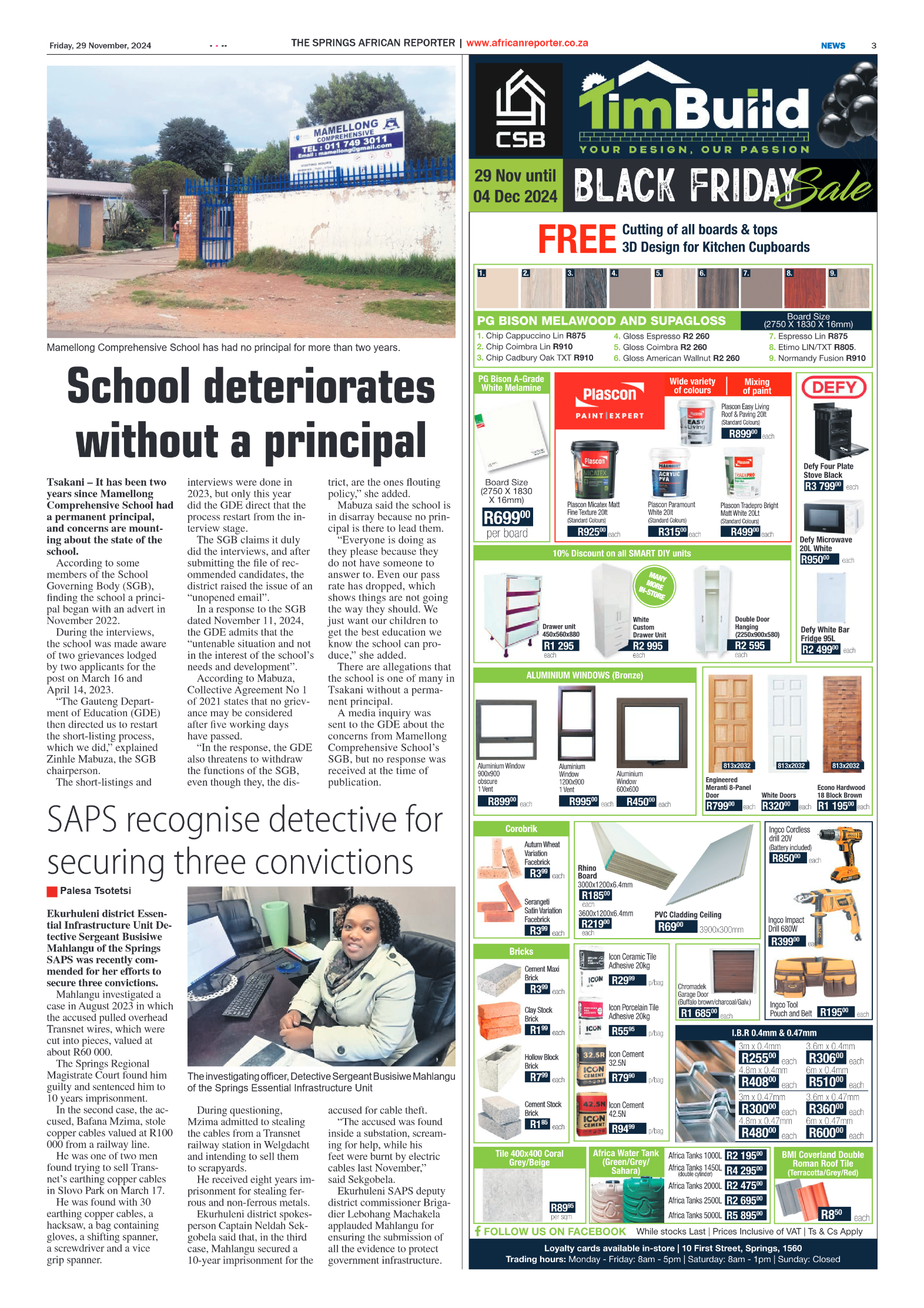 African Reporter 29 November 2024 page 3
