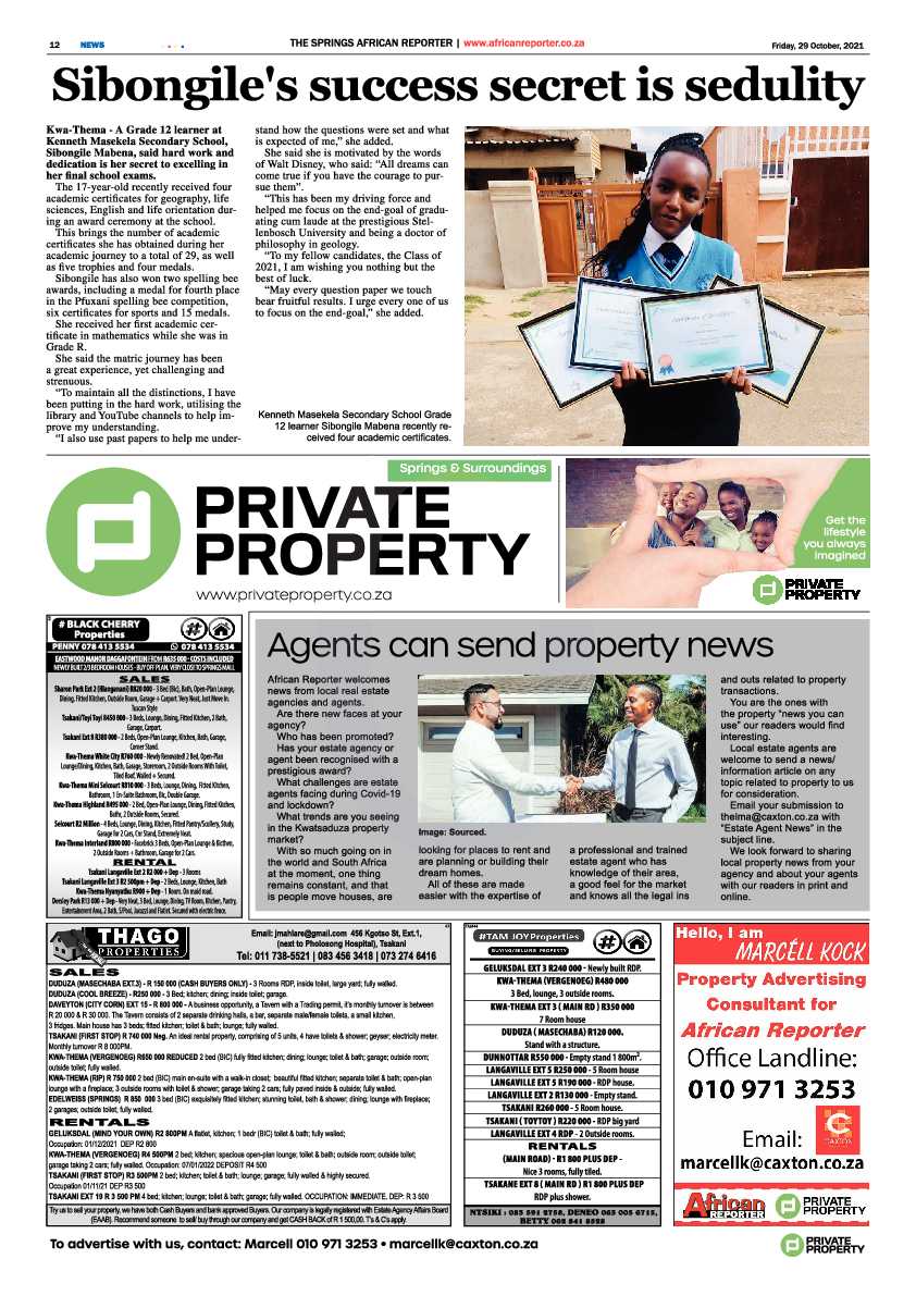 African Reporter 29 October 2021 page 12