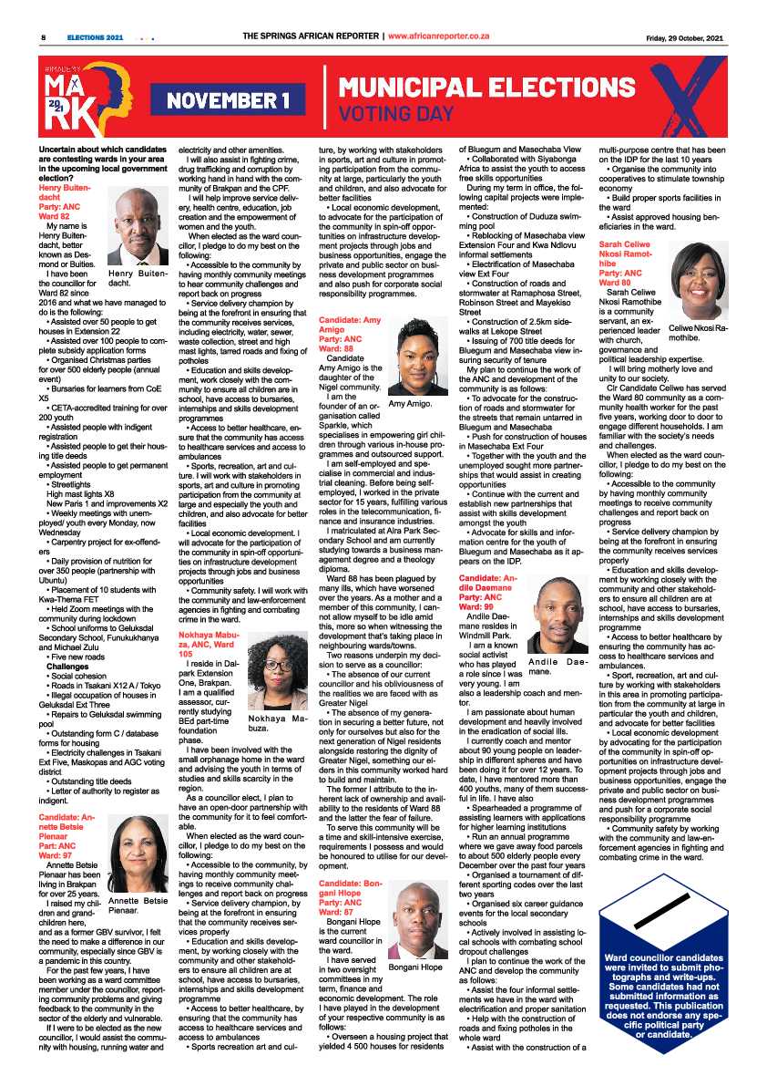 African Reporter 29 October 2021 page 8