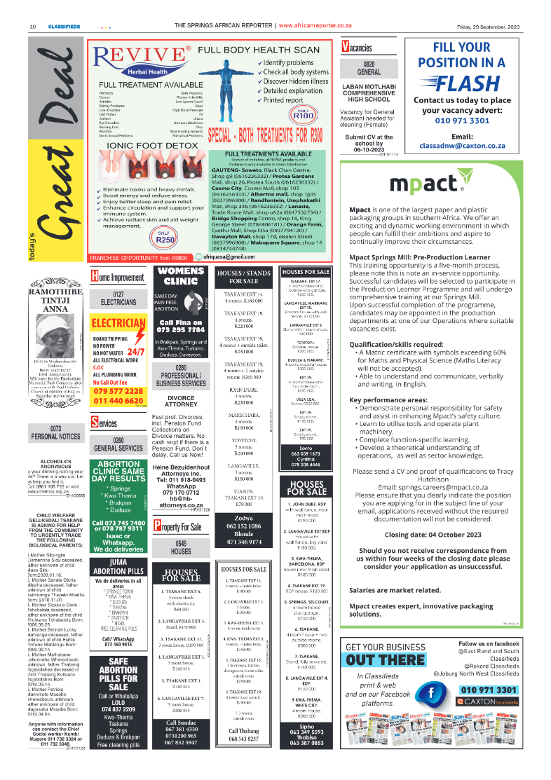 African Reporter 29 September 2023 page 10
