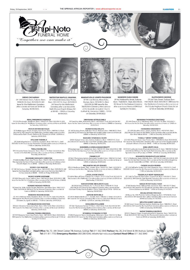 African Reporter 29 September 2023 page 11