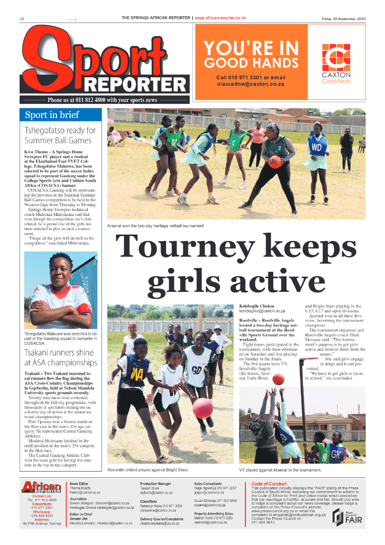 African Reporter 29 September 2023 page 12