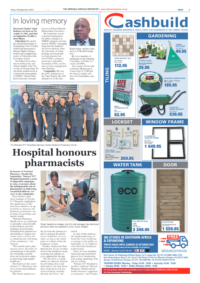 African Reporter 29 September 2023 page 5