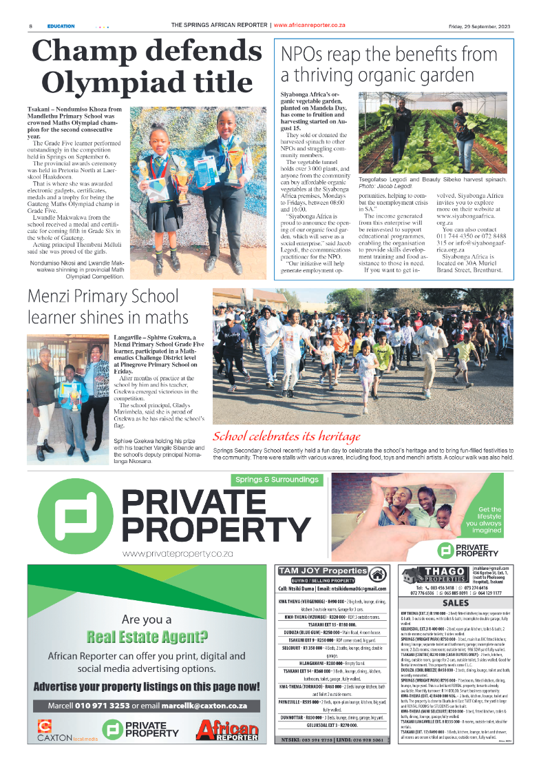 African Reporter 29 September 2023 page 8