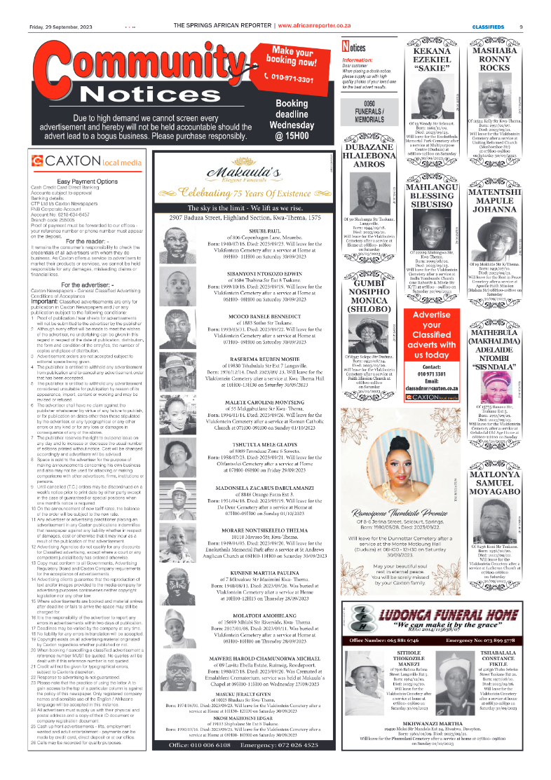 African Reporter 29 September 2023 page 9