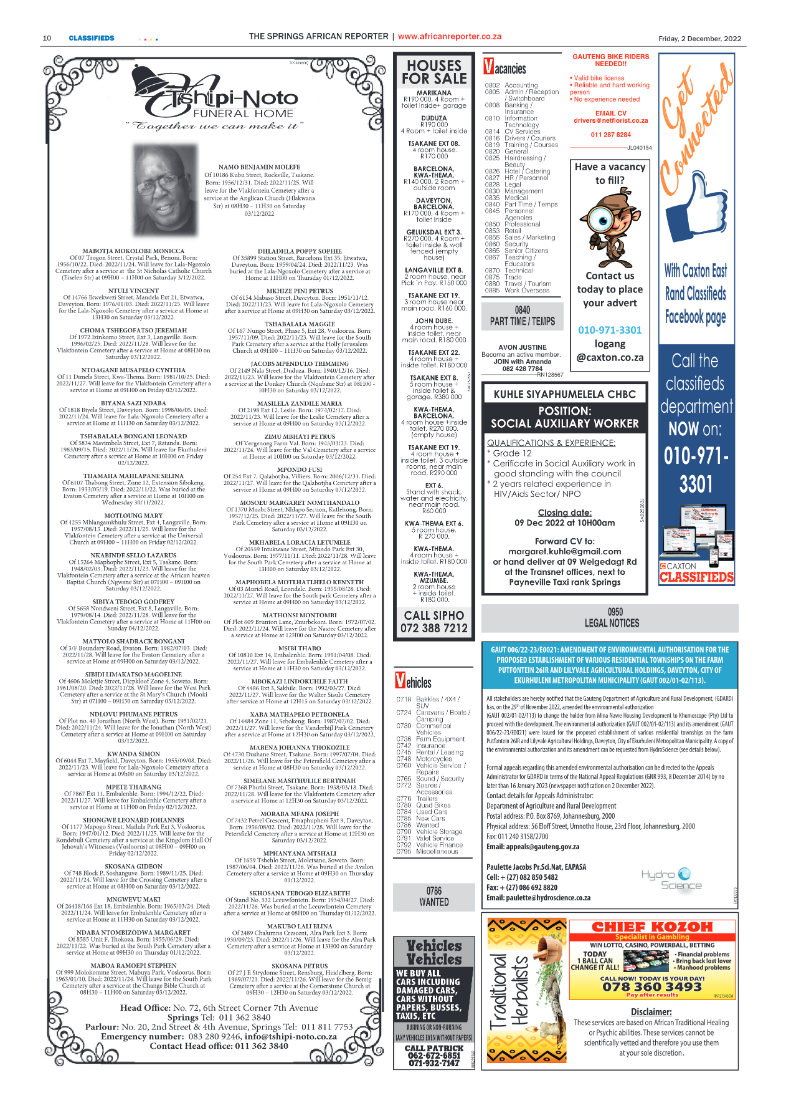 African Reporter 2 Dec 2022 page 10