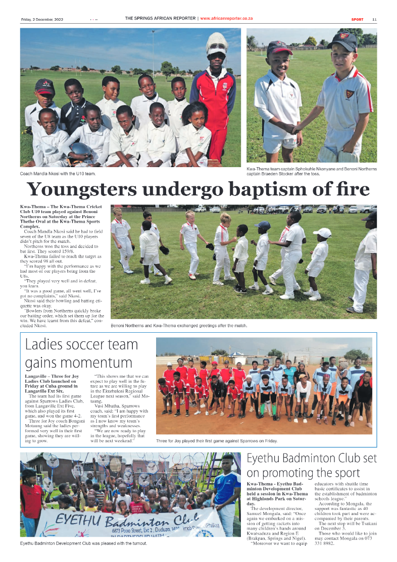 African Reporter 2 Dec 2022 page 11