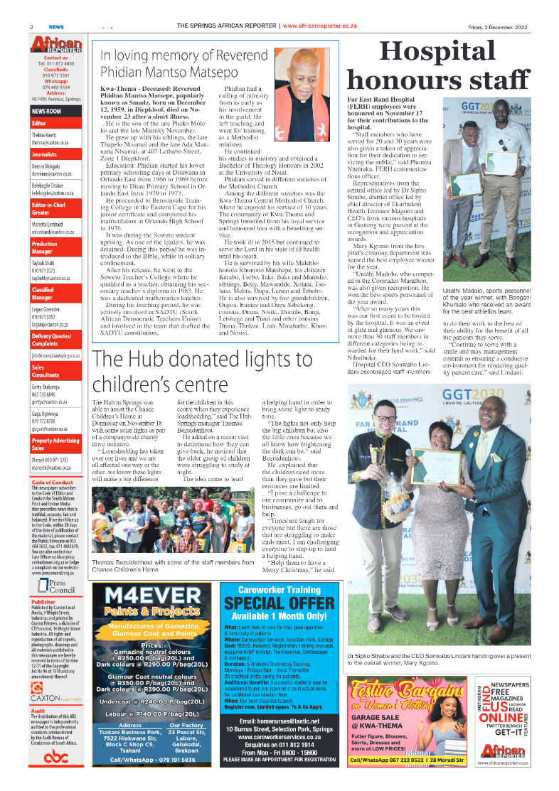 African Reporter 2 Dec 2022 page 2