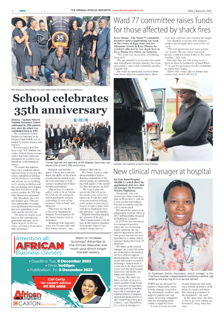African Reporter 2 Dec 2022 page 4