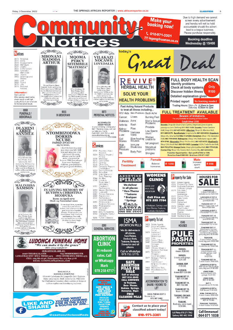 African Reporter 2 Dec 2022 page 9