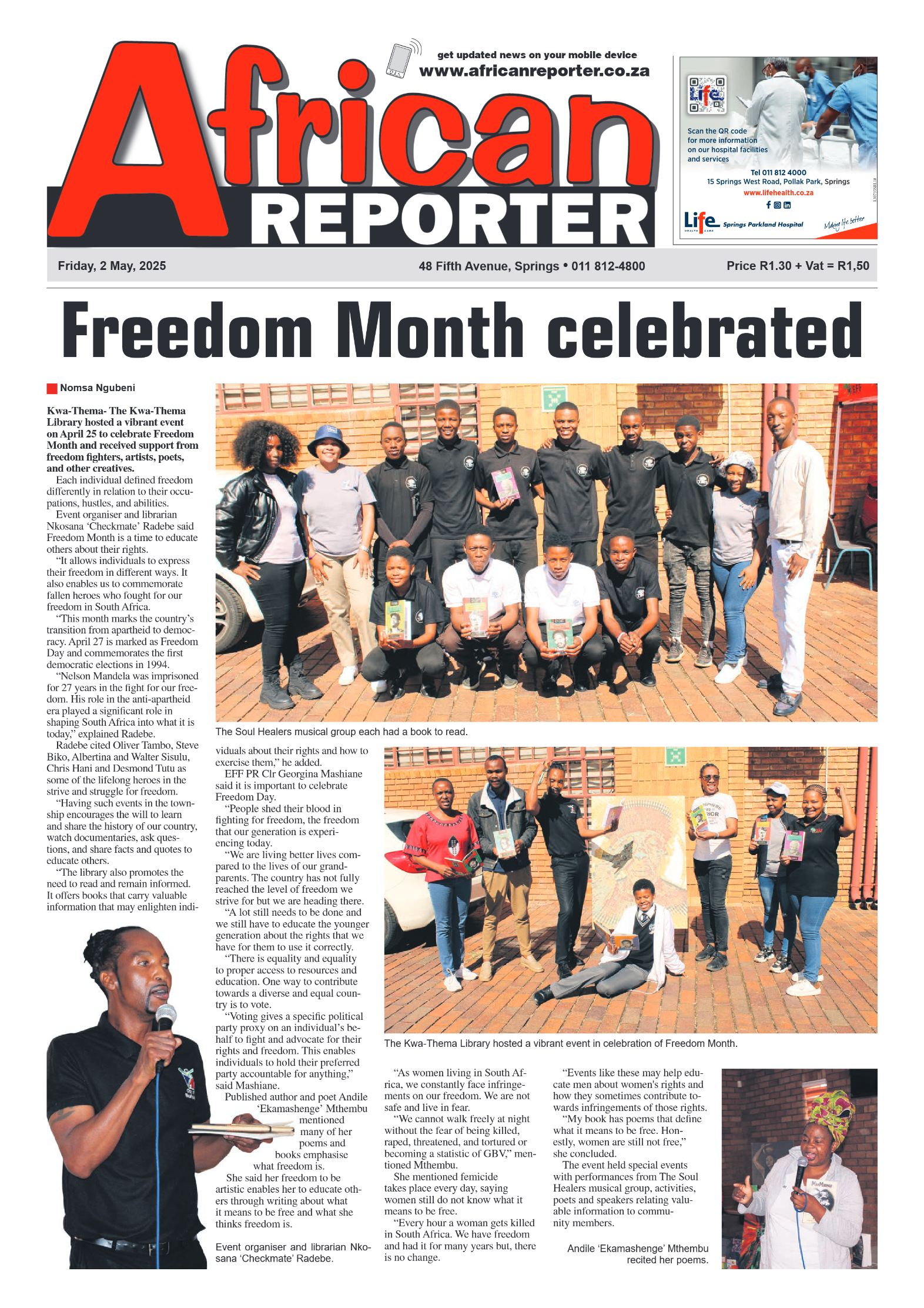 African Reporter 2 May 2025 page 1