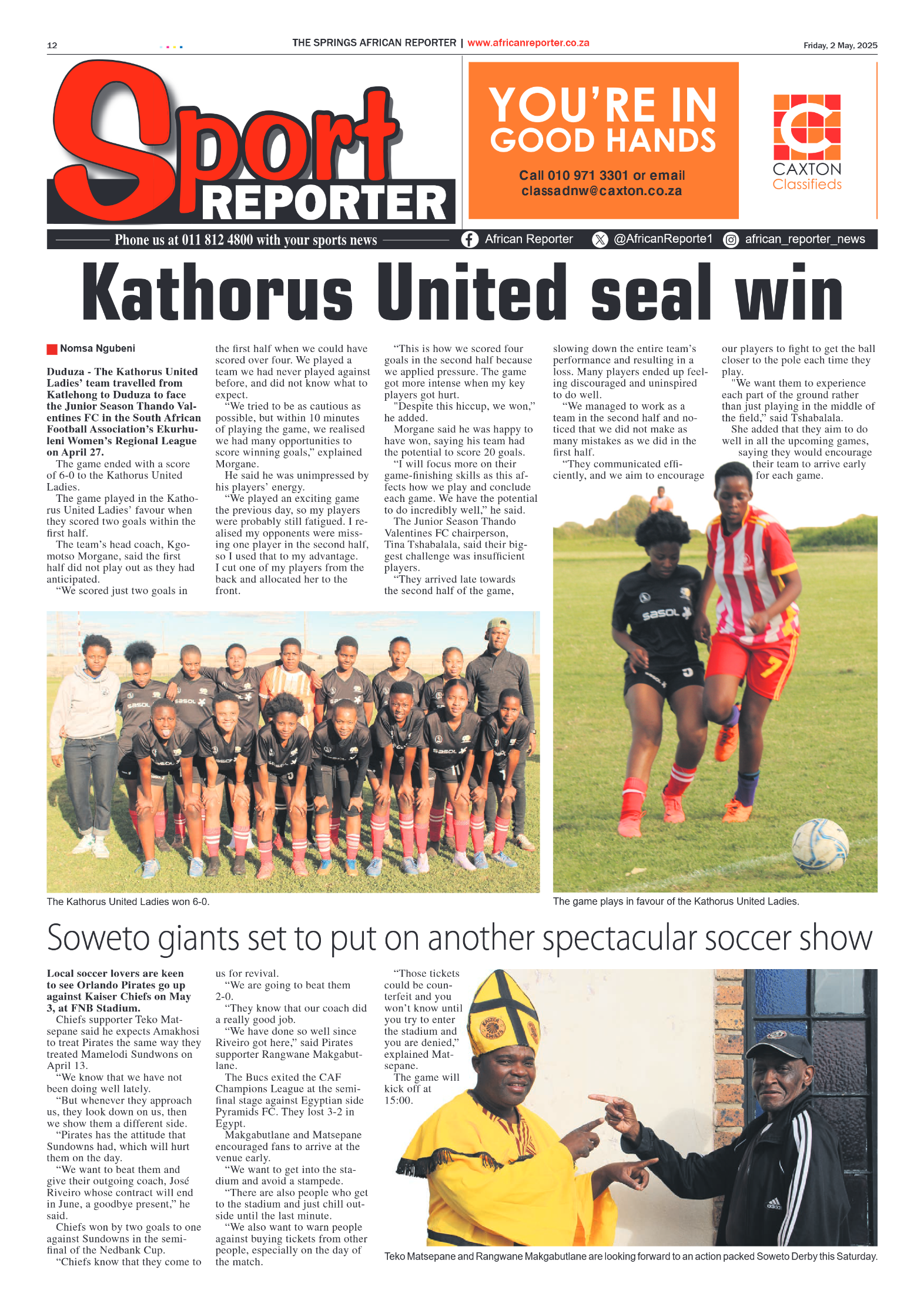 African Reporter 2 May 2025 page 12