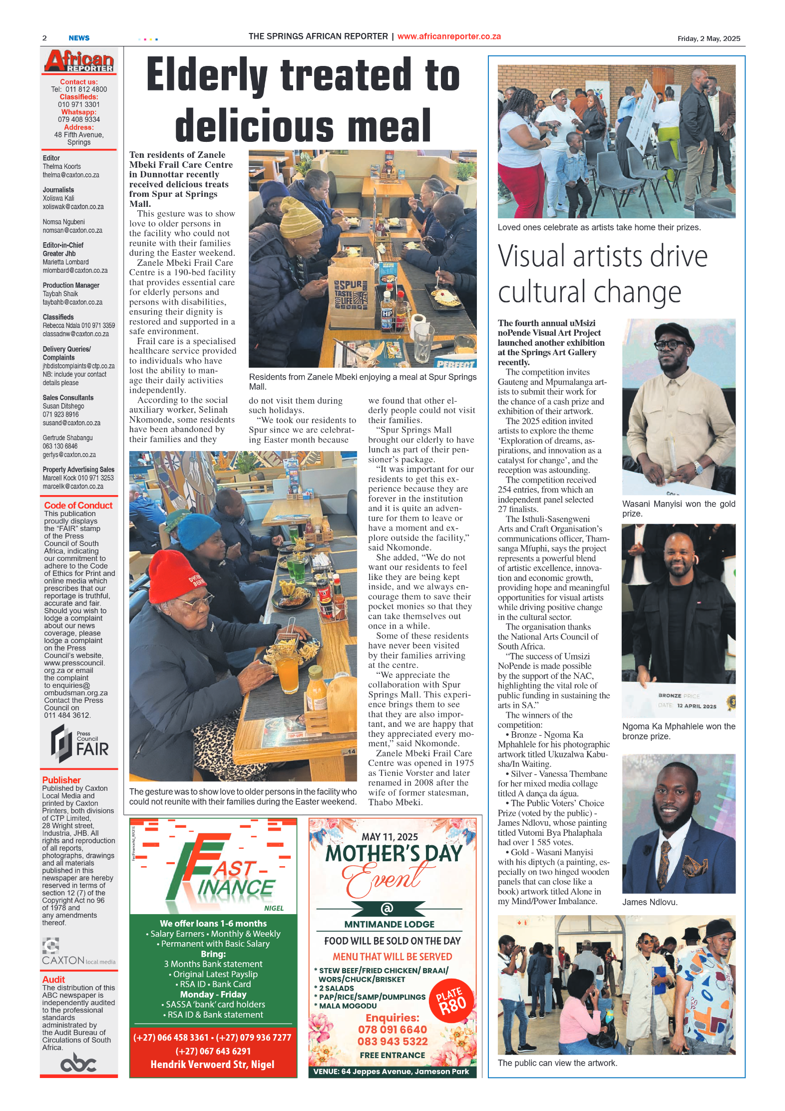 African Reporter 2 May 2025 page 2