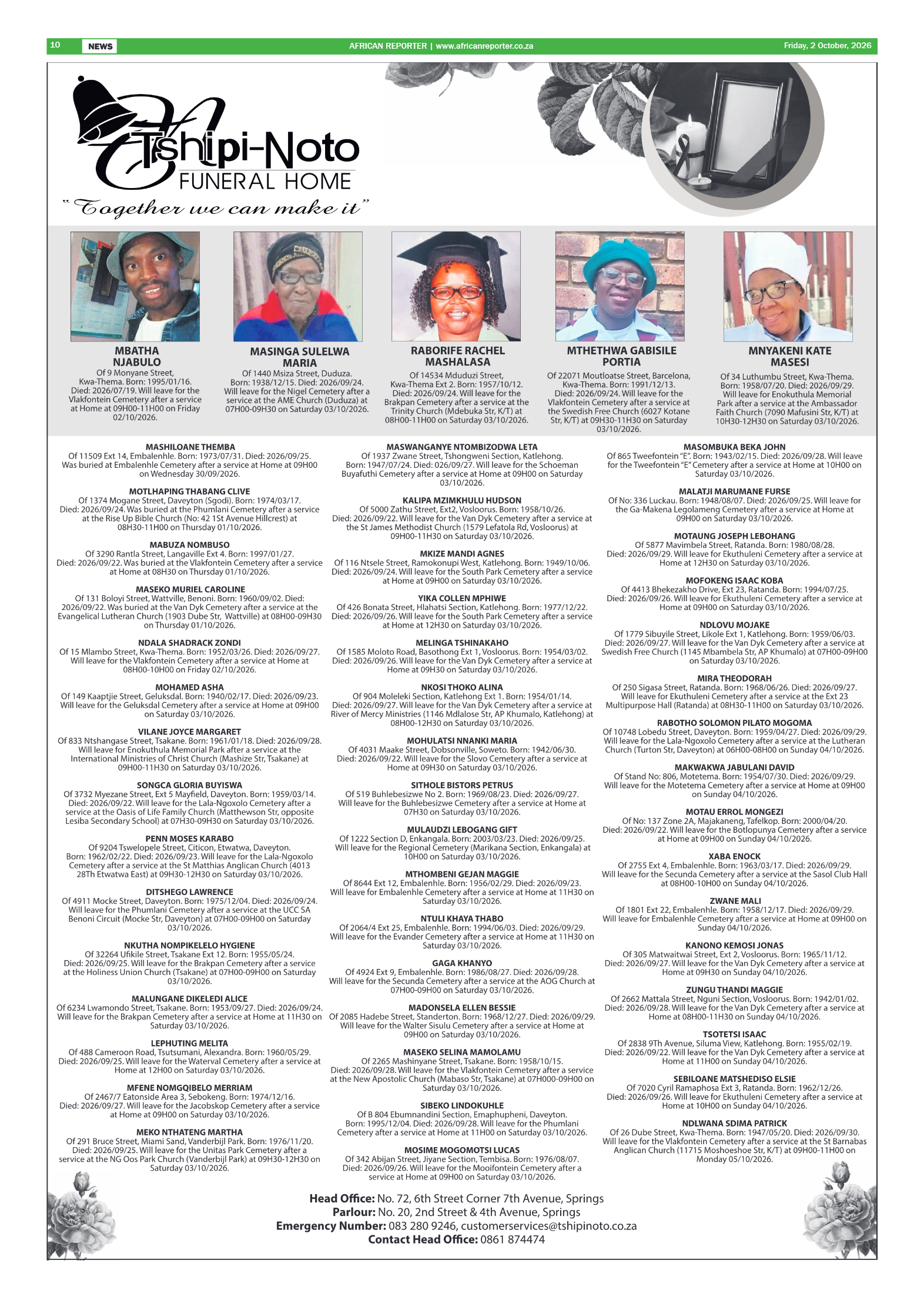 African Reporter 2 October 2026 page 10