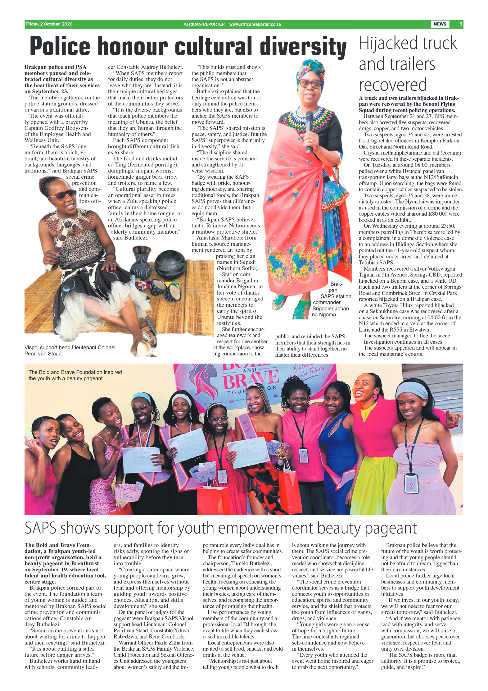 African Reporter 2 October 2026 page 5