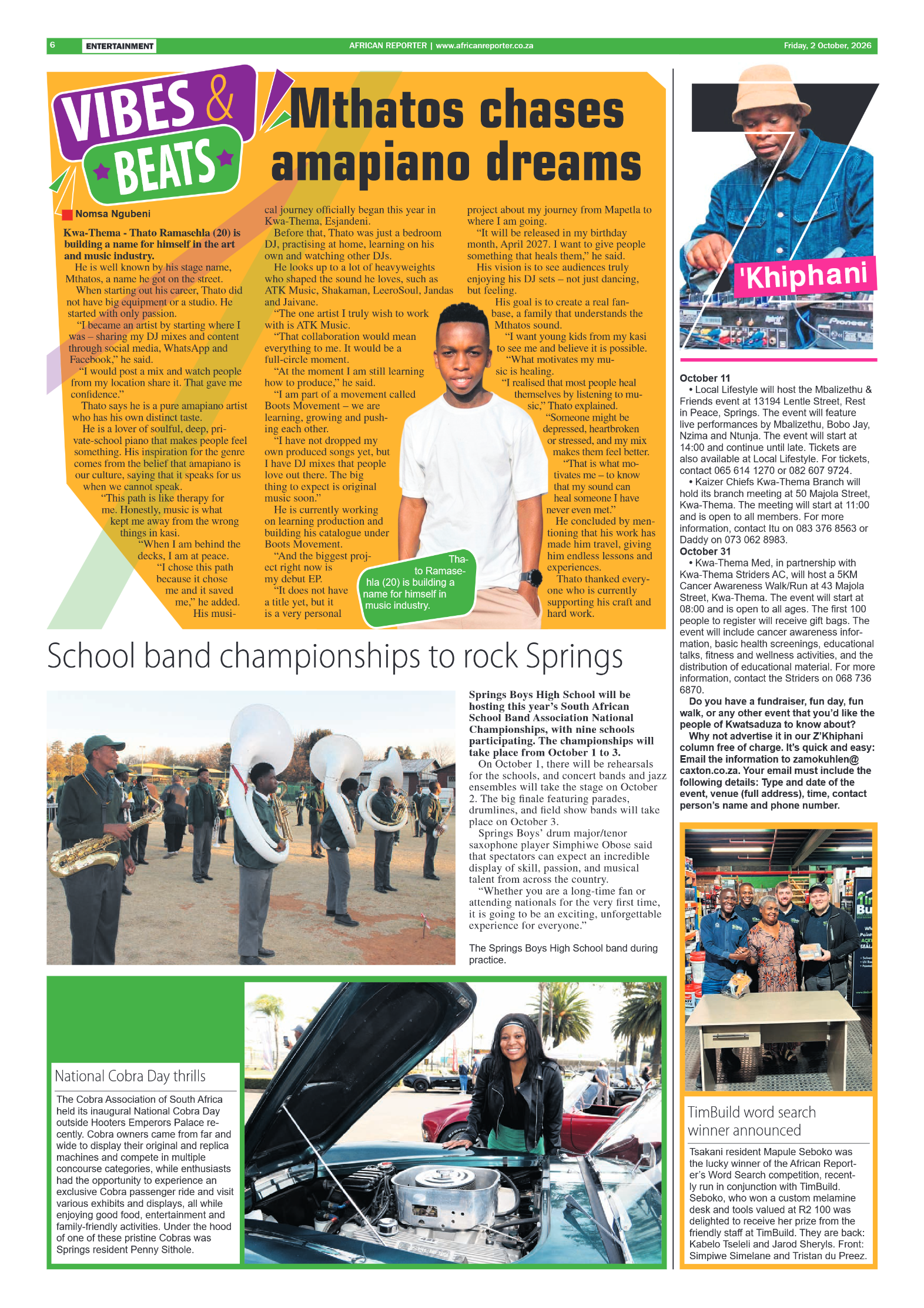 African Reporter 2 October 2026 page 6