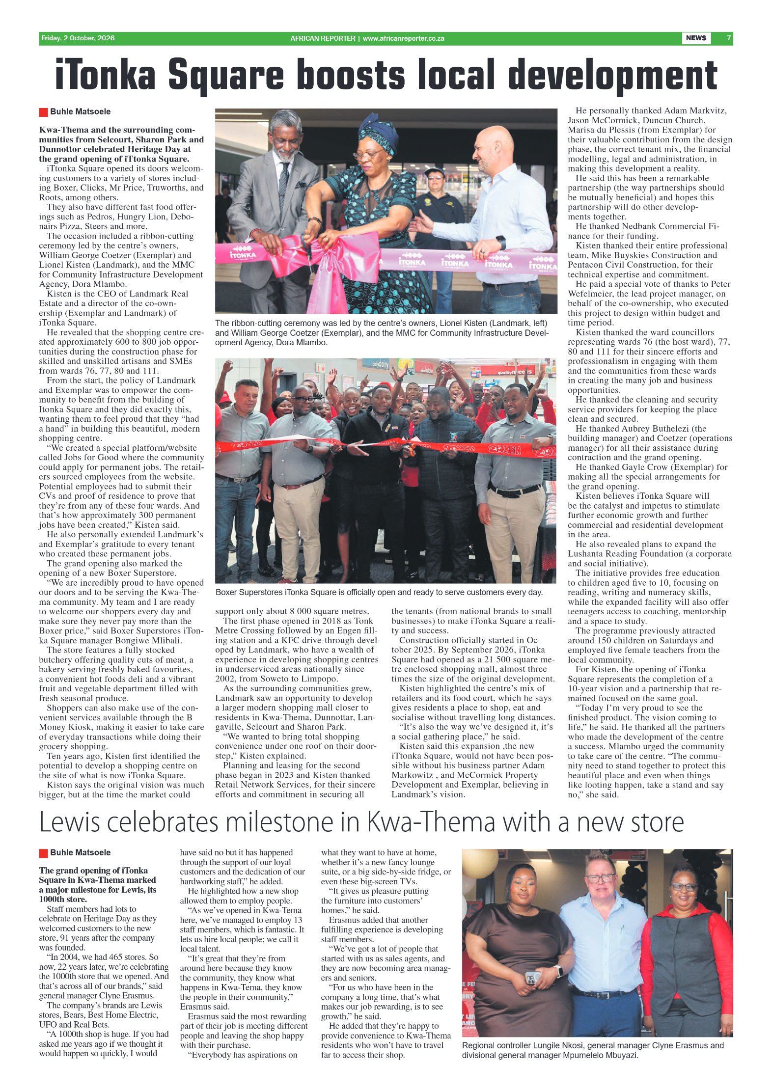 African Reporter 2 October 2026 page 7