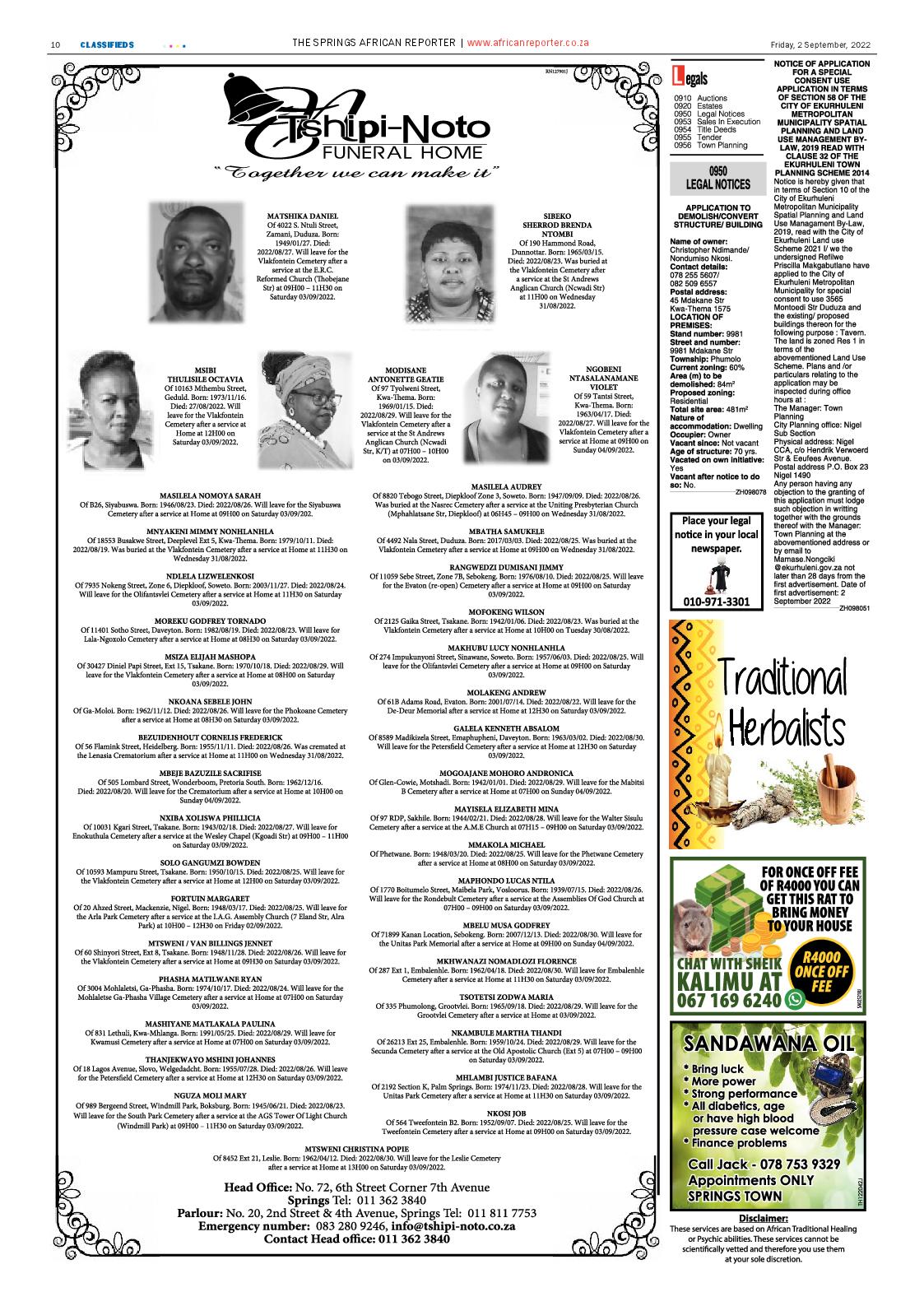 African Reporter 2 Sep 2022 page 10