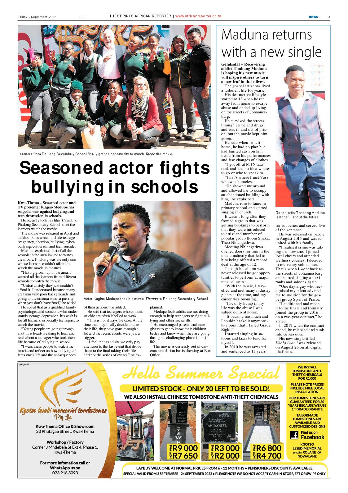 African Reporter 2 Sep 2022 page 3