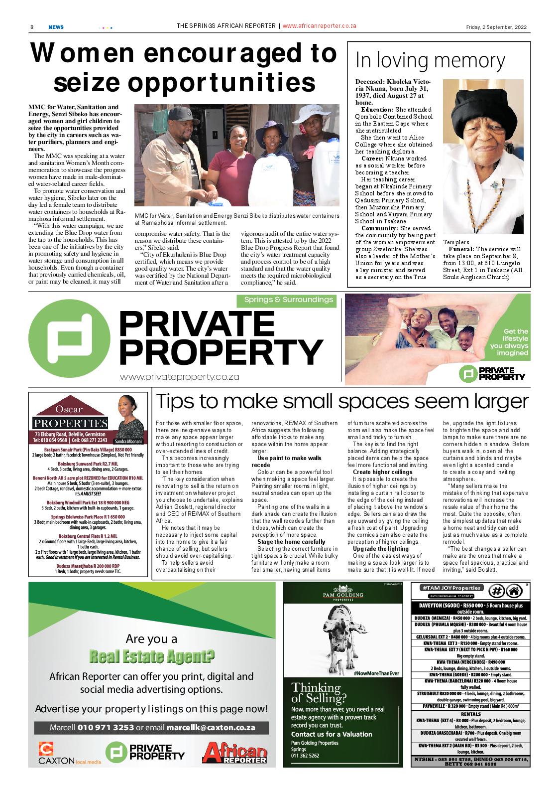 African Reporter 2 Sep 2022 page 8