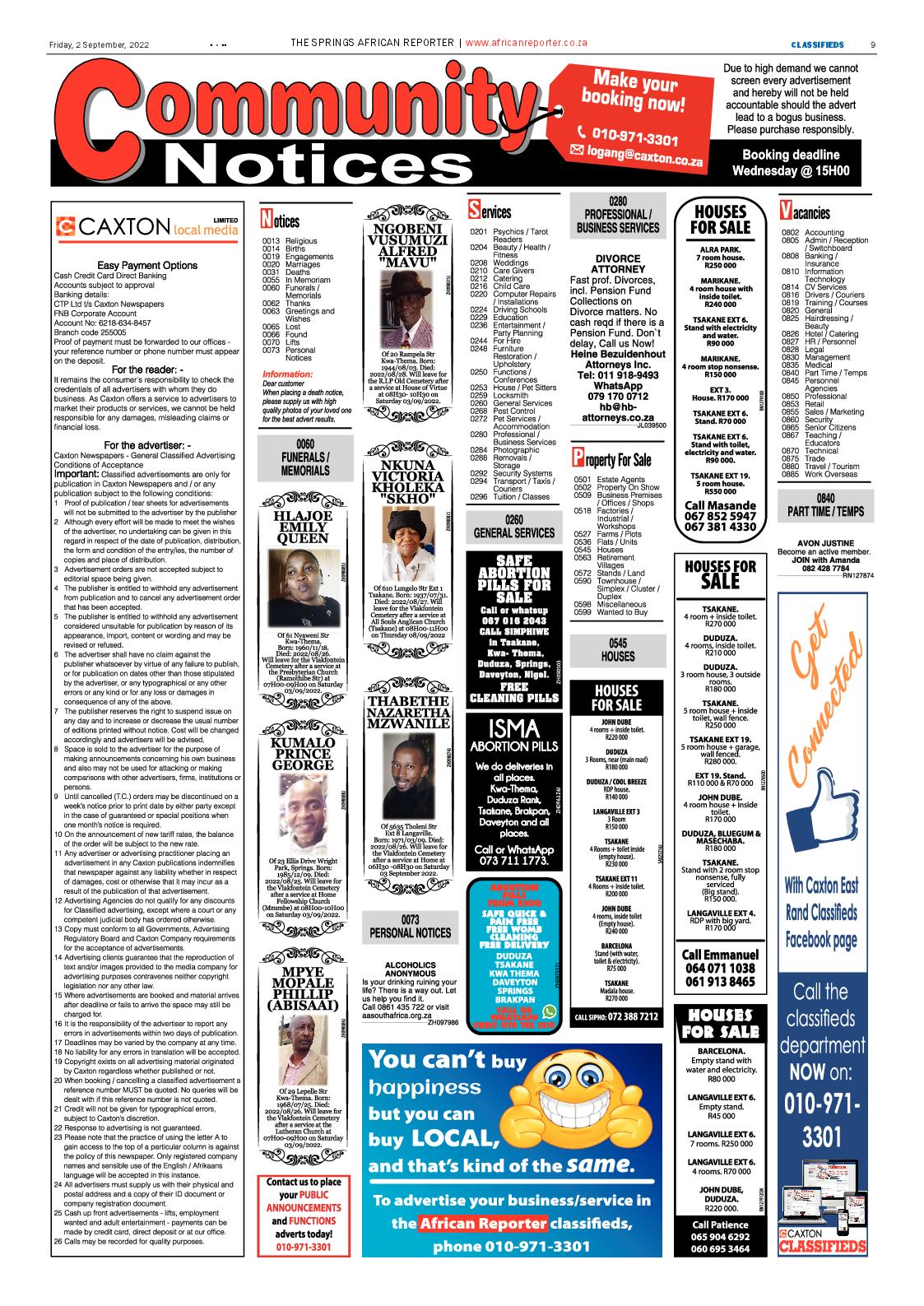 African Reporter 2 Sep 2022 page 9
