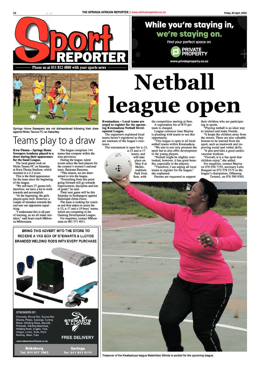 African Reporter 30 April 2021 page 12