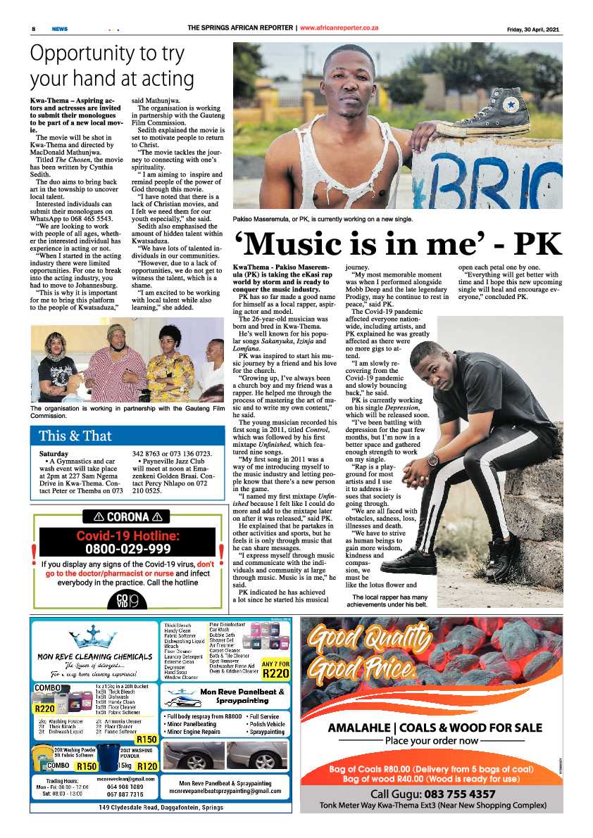 African Reporter 30 April 2021 page 8
