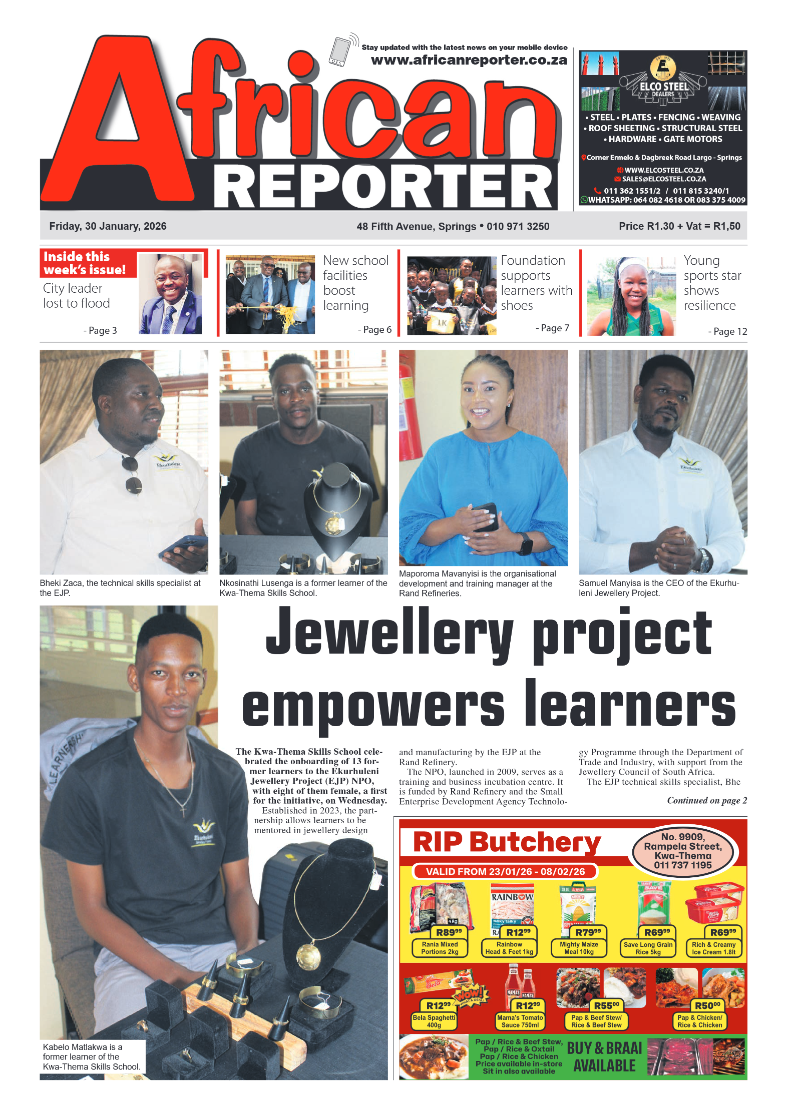 African Reporter 30 January 2026 page 1