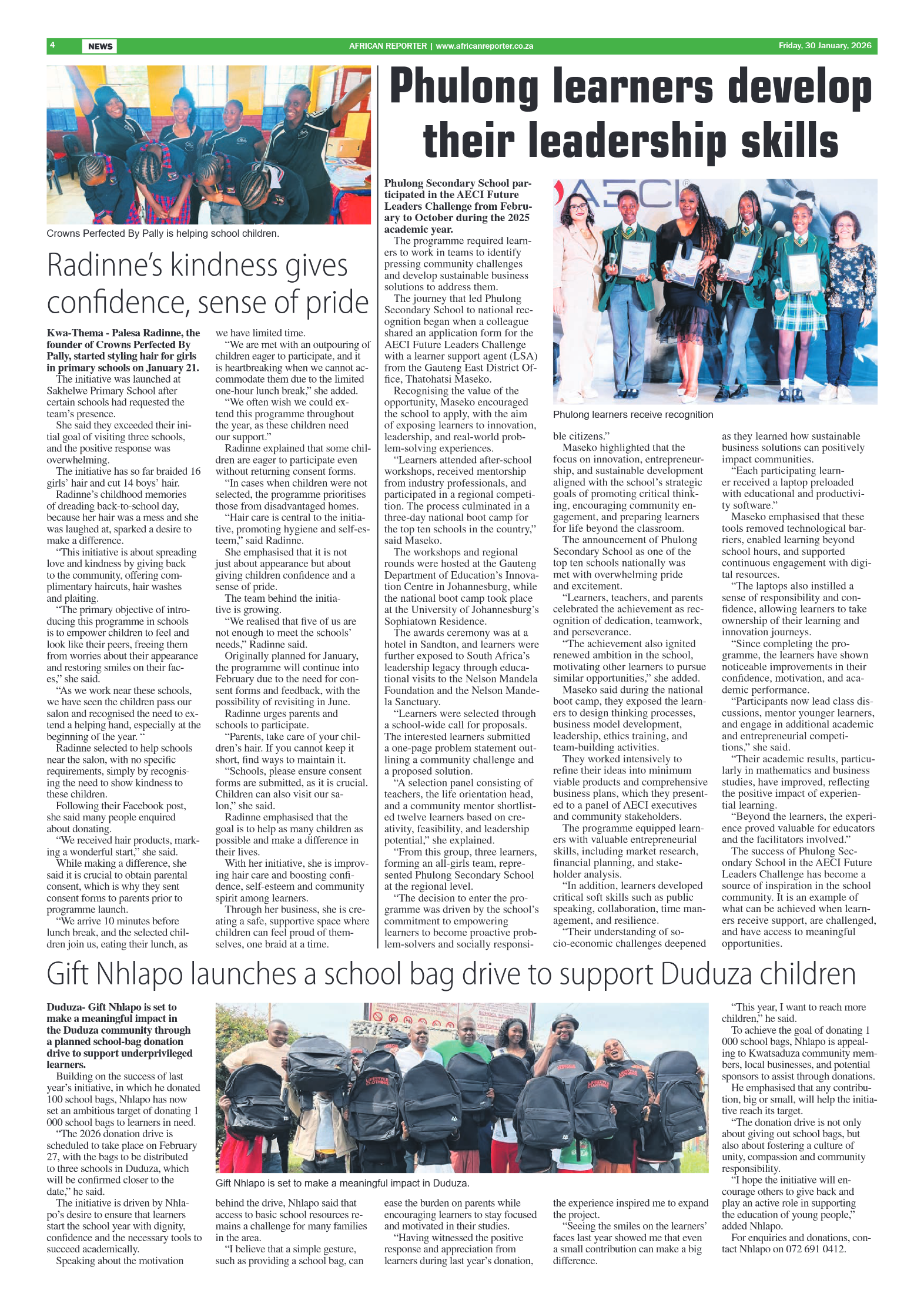 African Reporter 30 January 2026 page 4