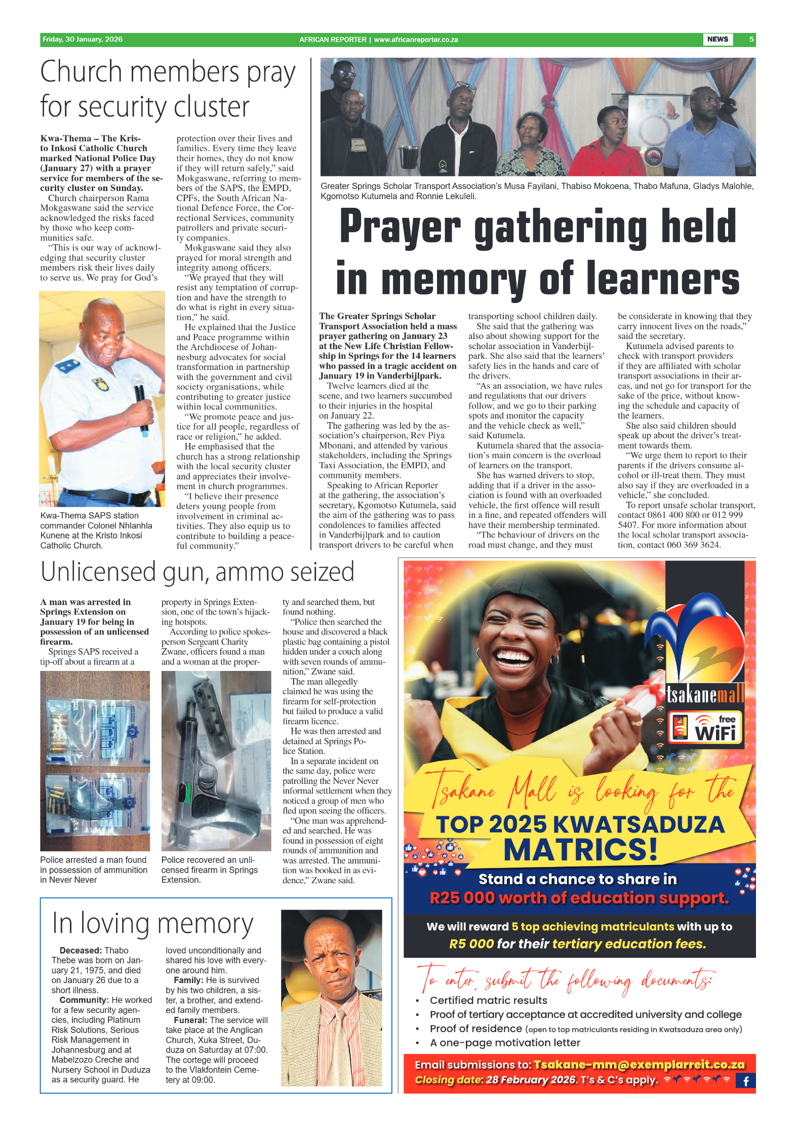 African Reporter 30 January 2026 page 5