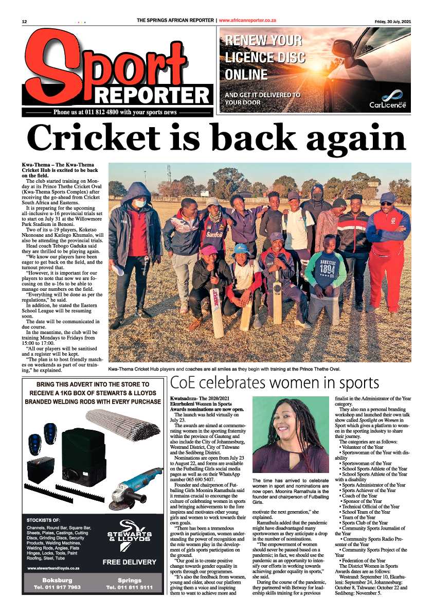 African Reporter 30 July 2021 page 12