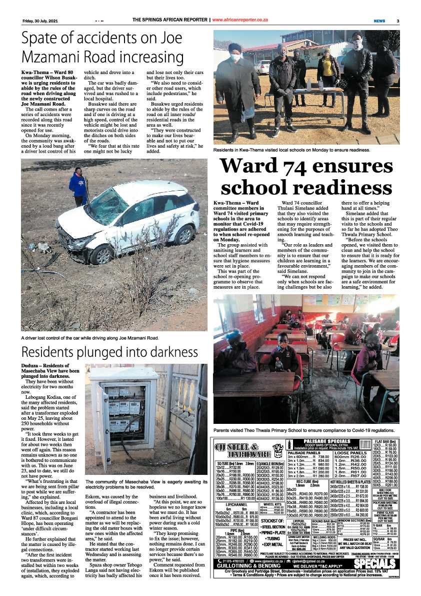 African Reporter 30 July 2021 page 3