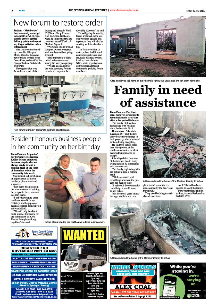 African Reporter 30 July 2021 page 4