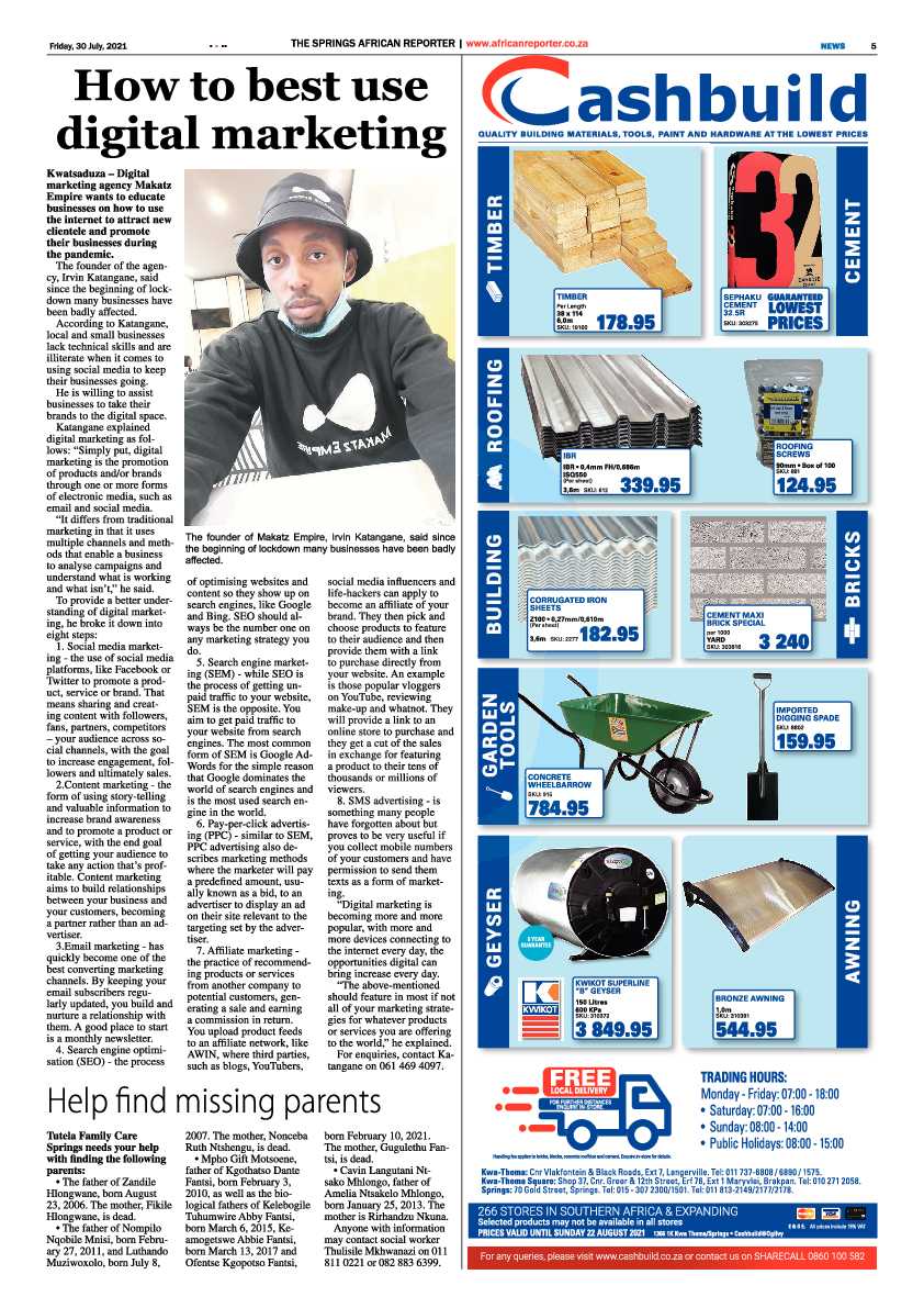 African Reporter 30 July 2021 page 5