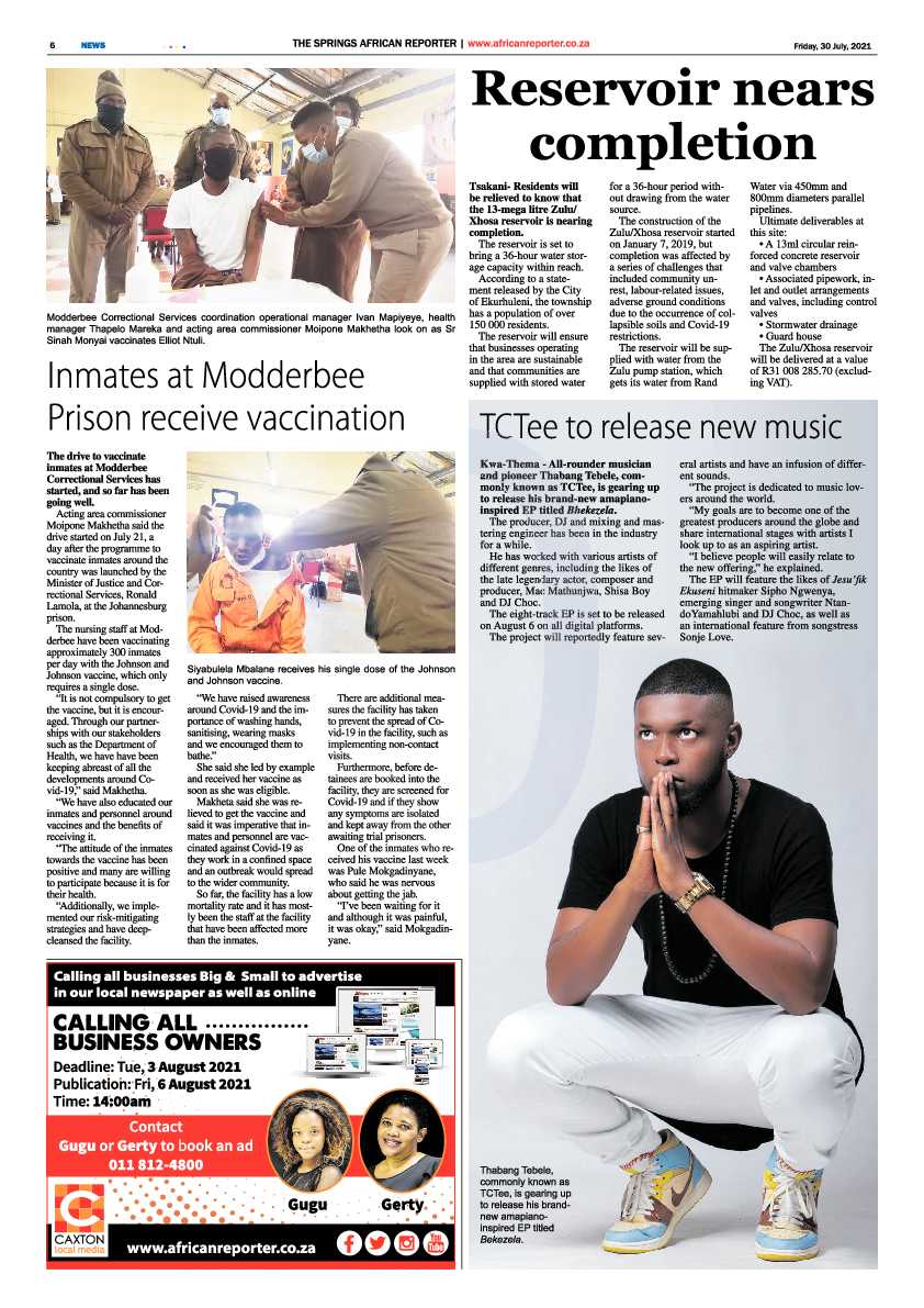 African Reporter 30 July 2021 page 6