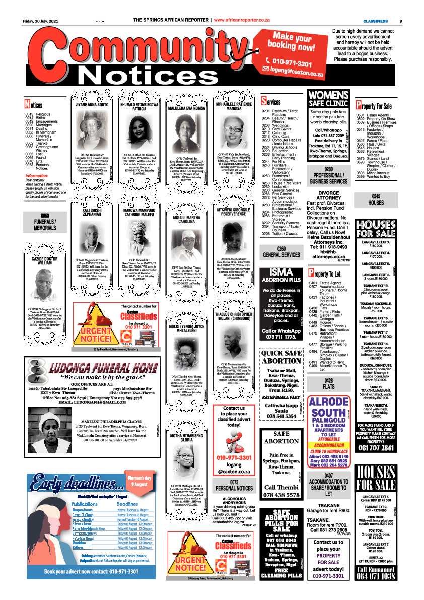 African Reporter 30 July 2021 page 9