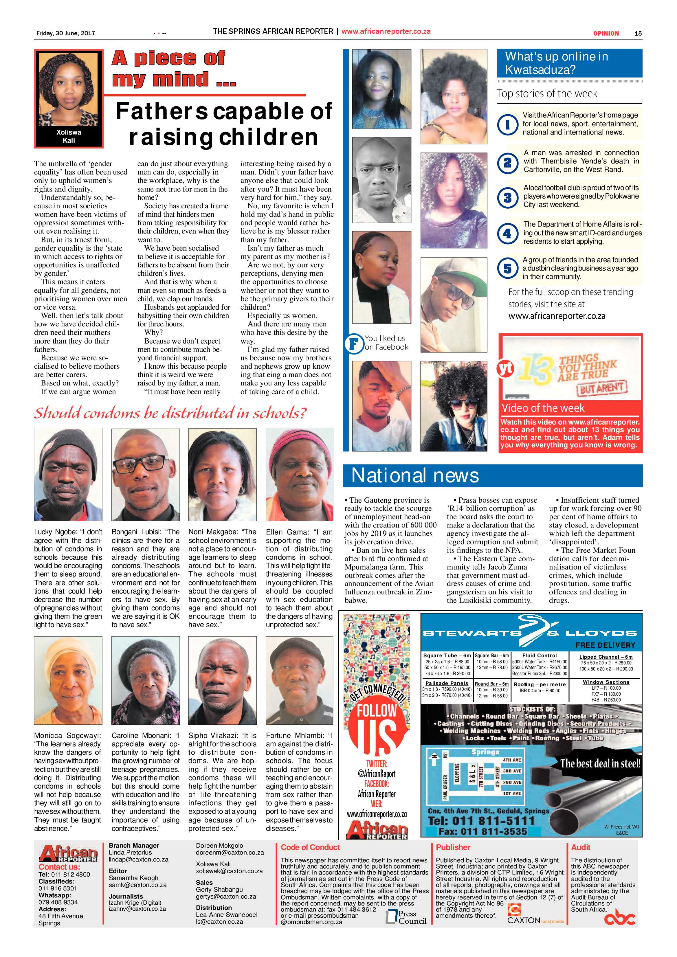 African Reporter 30 June 2017 page 15