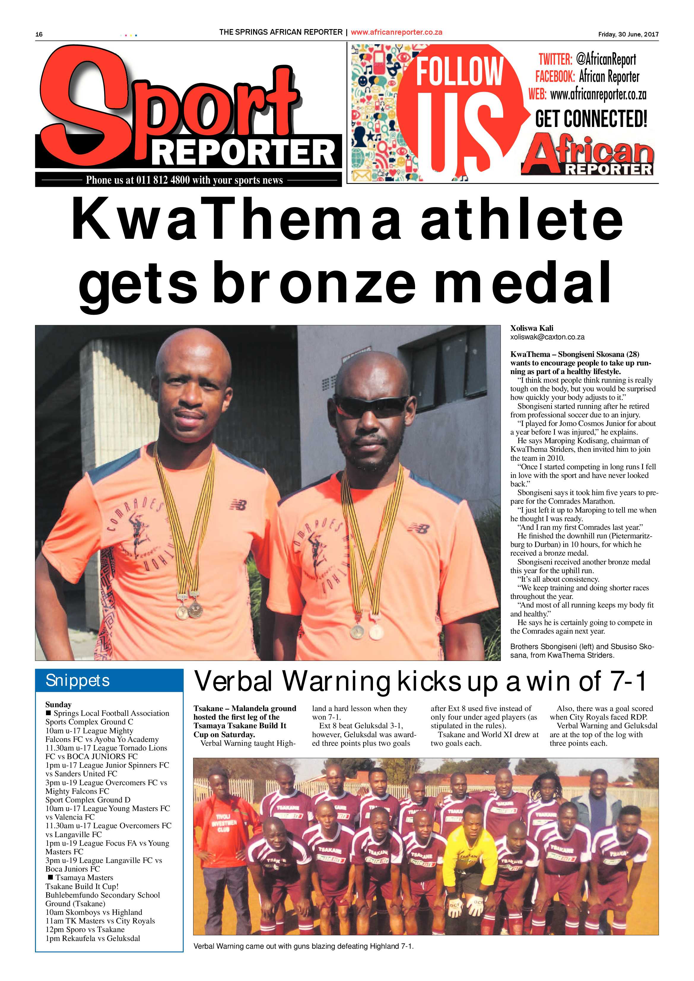African Reporter 30 June 2017 page 16