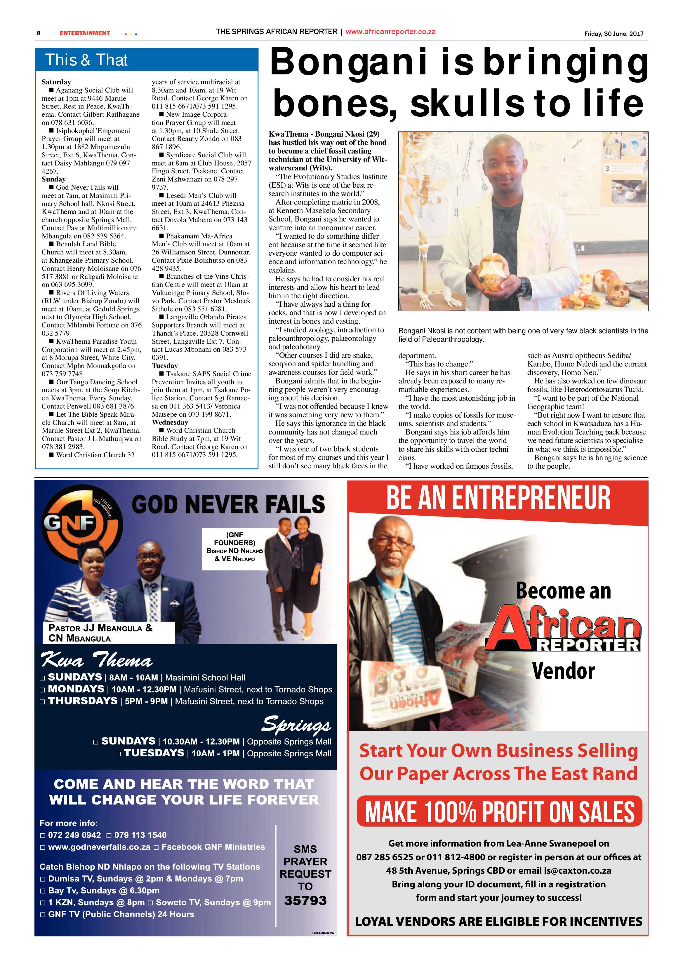 African Reporter 30 June 2017 page 8