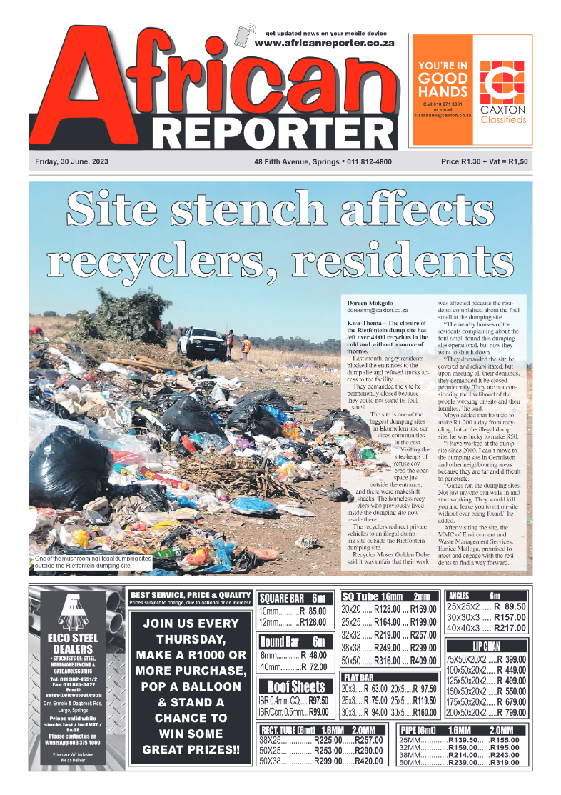 African Reporter 30 June 2023 page 1