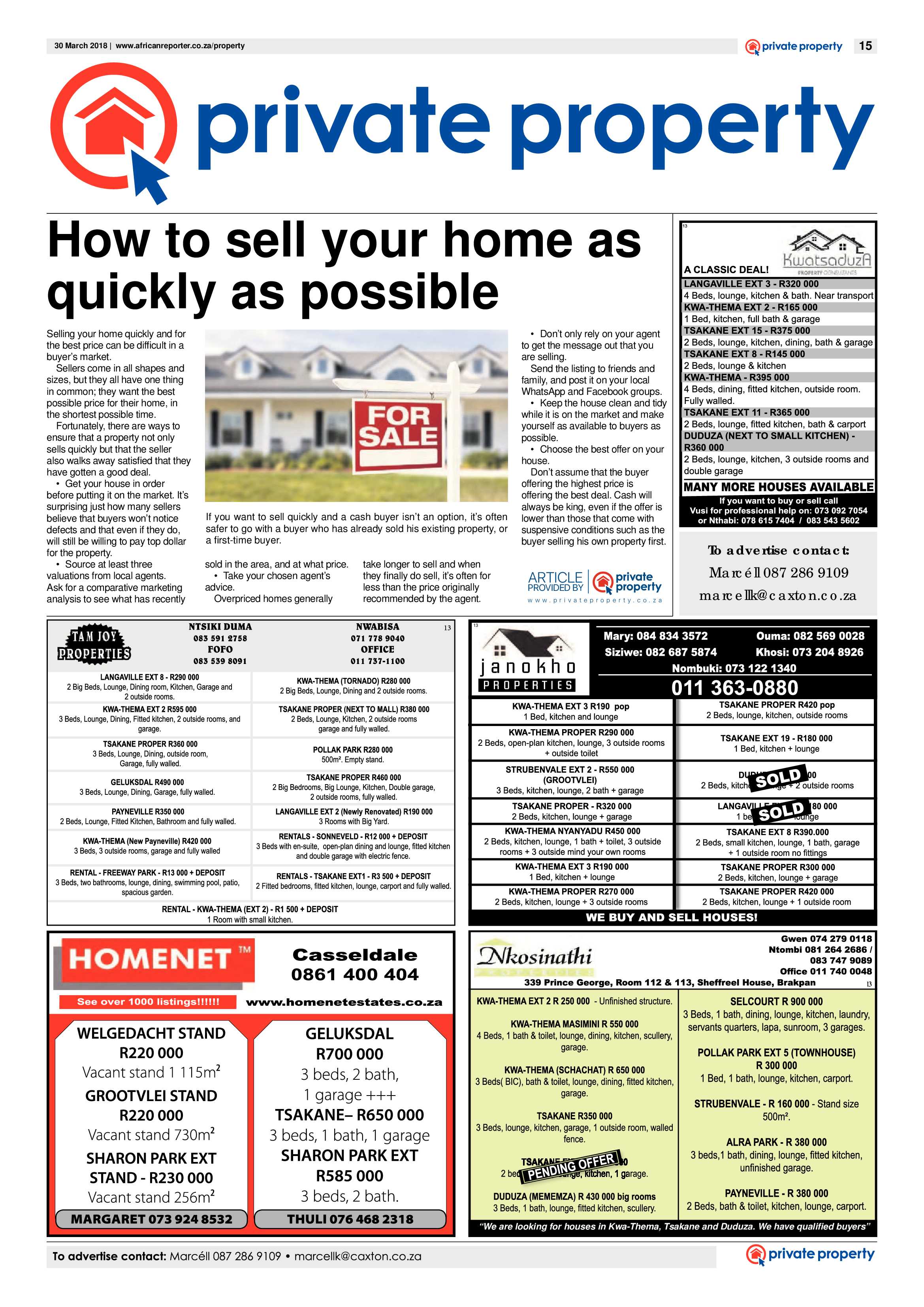 African Reporter 30 March 2018 page 15