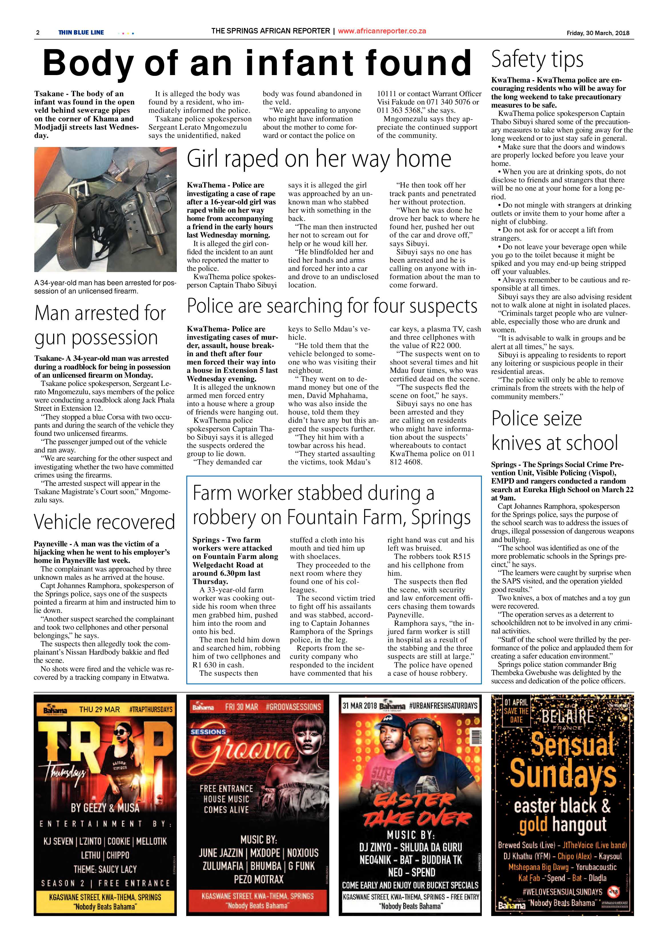 African Reporter 30 March 2018 page 2